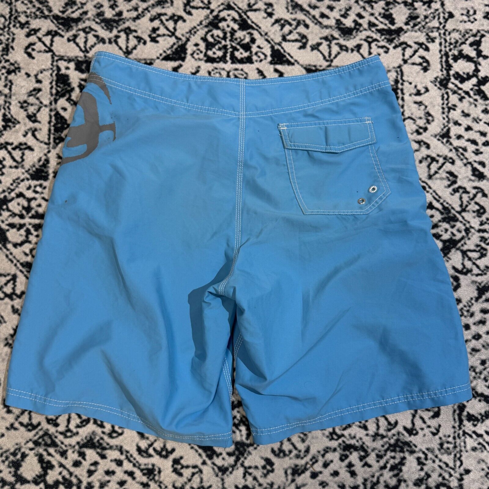 Billabong × Vintage Vintage Billabong Unisex Blue Polyester Shorts Size L 90s Size US 33 - 9 Thumbnail