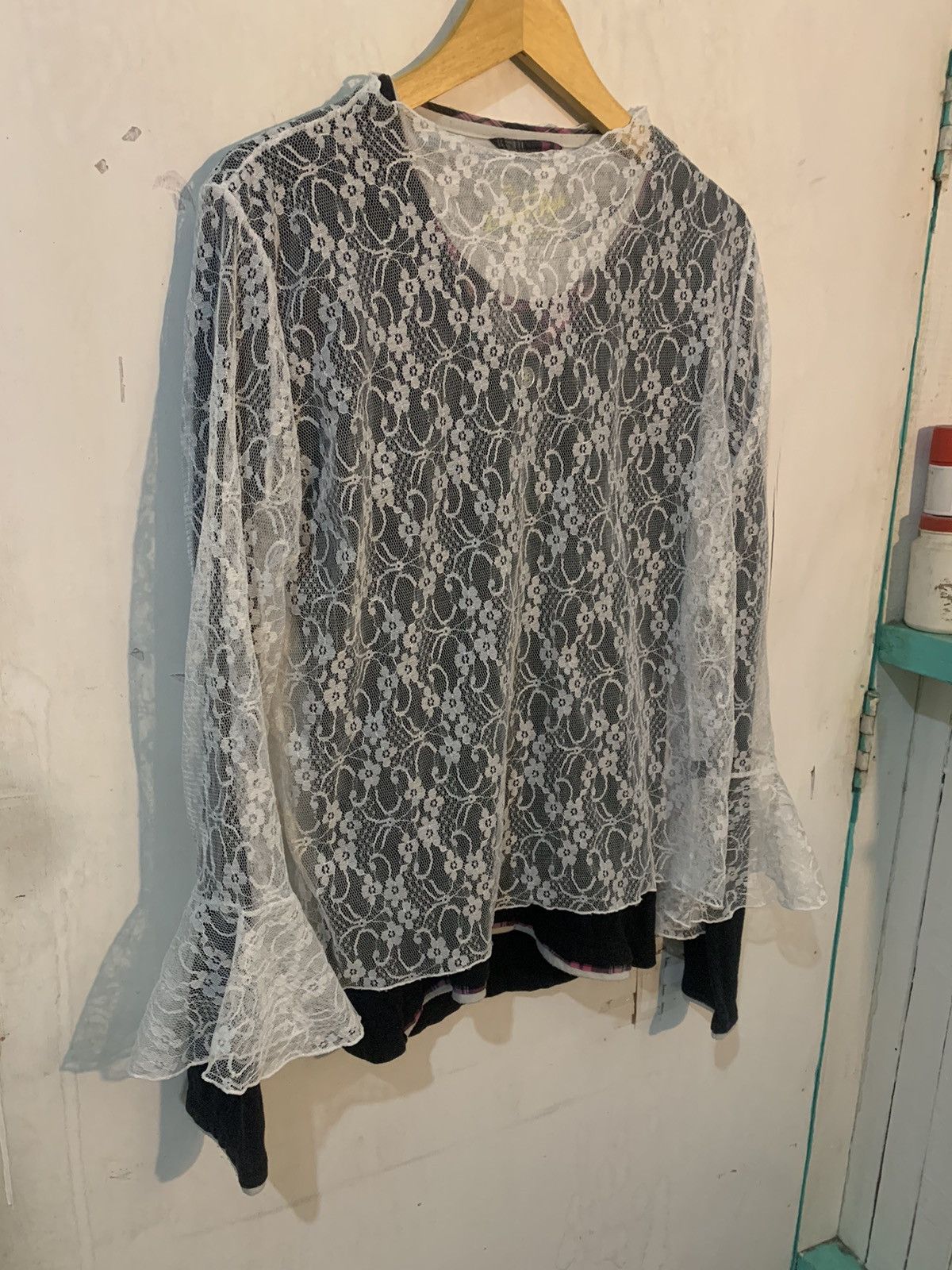 Hysteric Glamour × If Six Was Nine × Le Grande Bleu (L.G.B.) Japanese floral long-sleeved mesh t-shirt Size US L / EU 52-54 / 3 - 2 Thumbnail