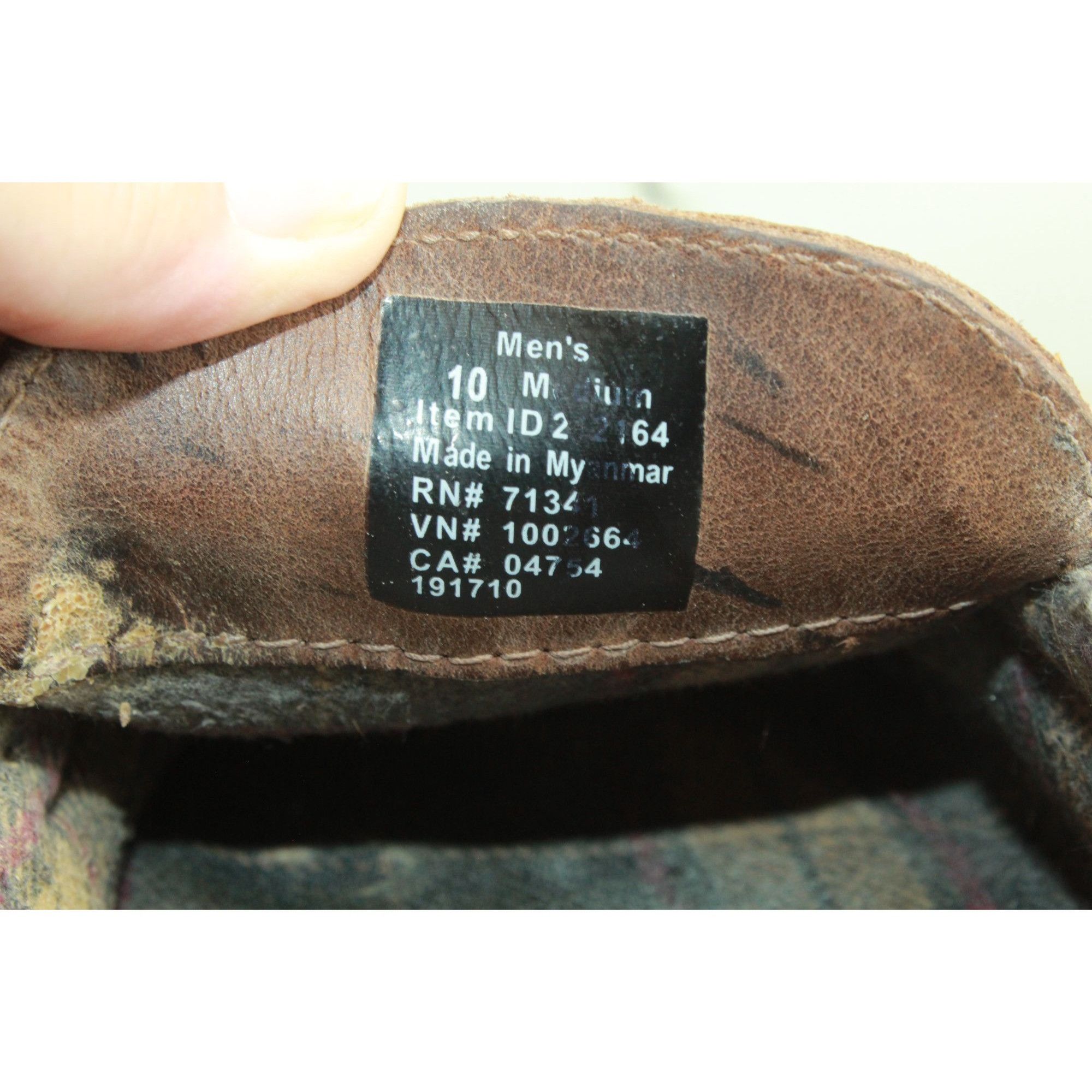 L.L. Bean LL Bean Flannel Lined Handsewn Brown Leather Slippers Size US 10 / EU 43 - 8 Thumbnail
