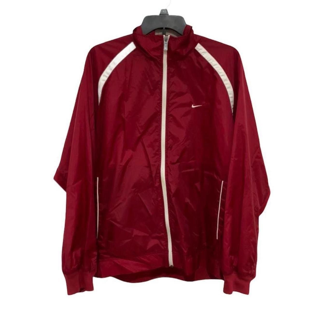 Nike × Vintage Vintage 90s Red Nike Jacket Size US L / EU 52-54 / 3 - 1 Thumbnail