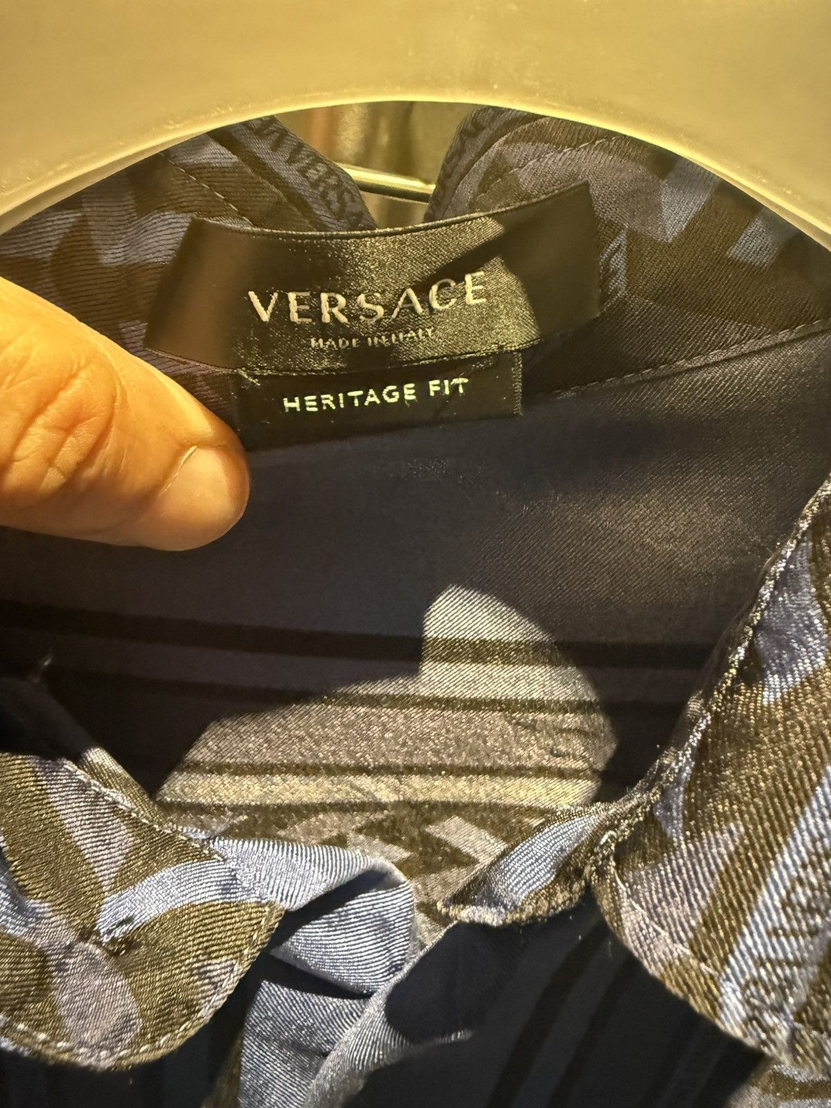 Versace Greca Monogram & Medusa Smile Print Silk Shirt size39 Size US M / EU 48-50 / 2 - 11 Thumbnail