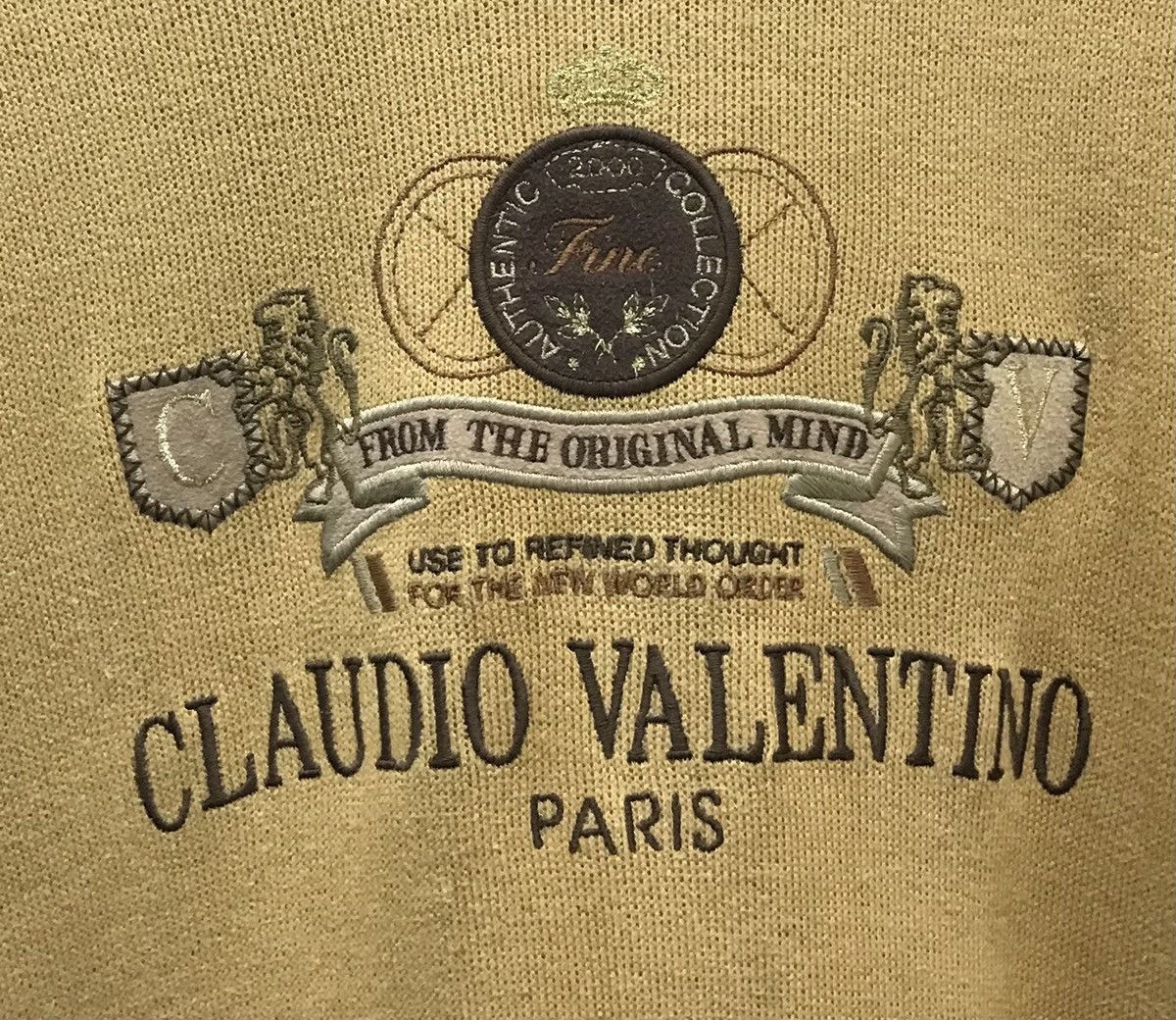 Japanese Brand × Vintage Vintage Claudio Valentino Paris Sweatshirt Size US L / EU 52-54 / 3 - 3 Thumbnail
