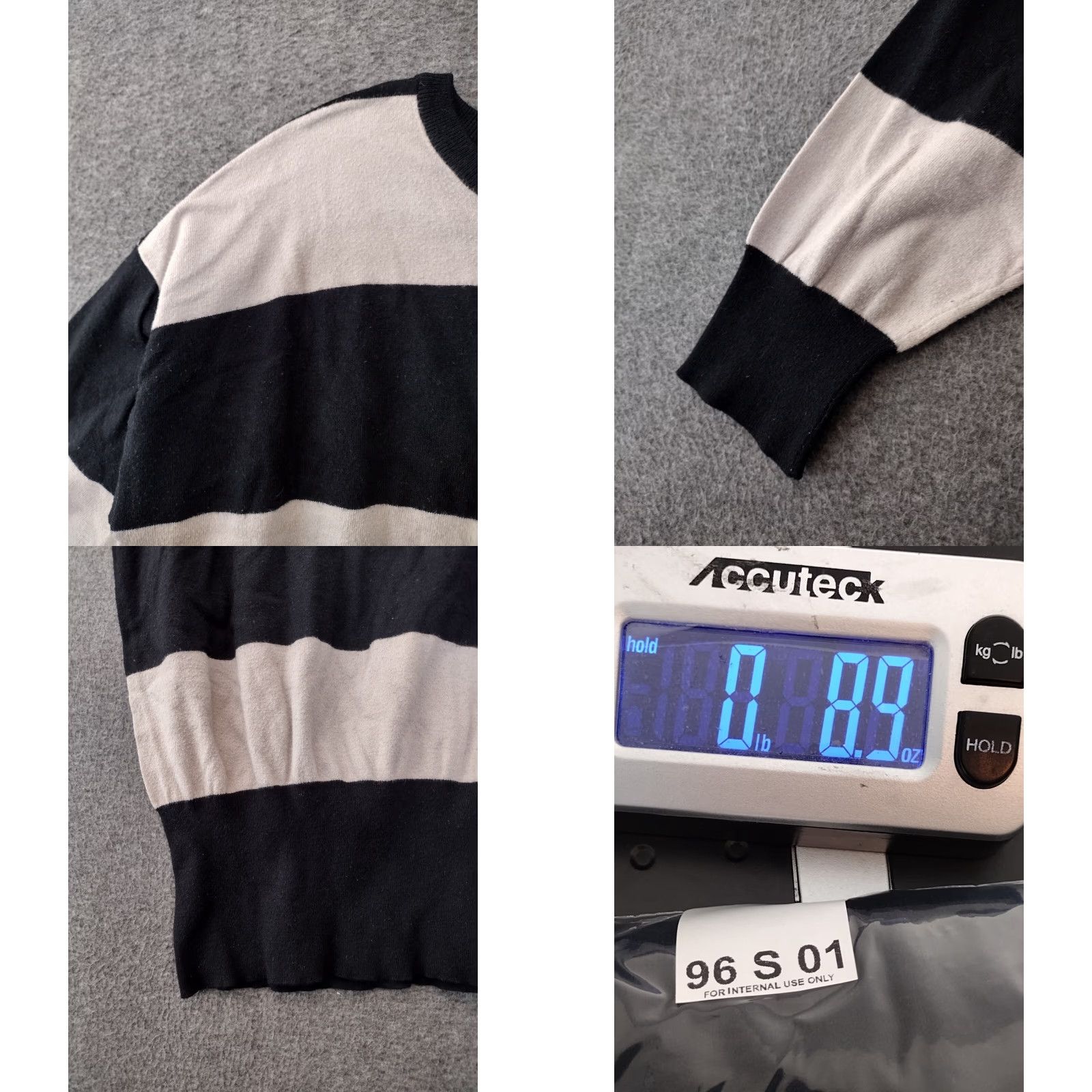 Vintage VINTAGE Design His Cry Sweater 1X Women's Black White Striped Pullover Knit Linen Blend Size XL / US 12-14 / IT 48-50 - 8 Thumbnail