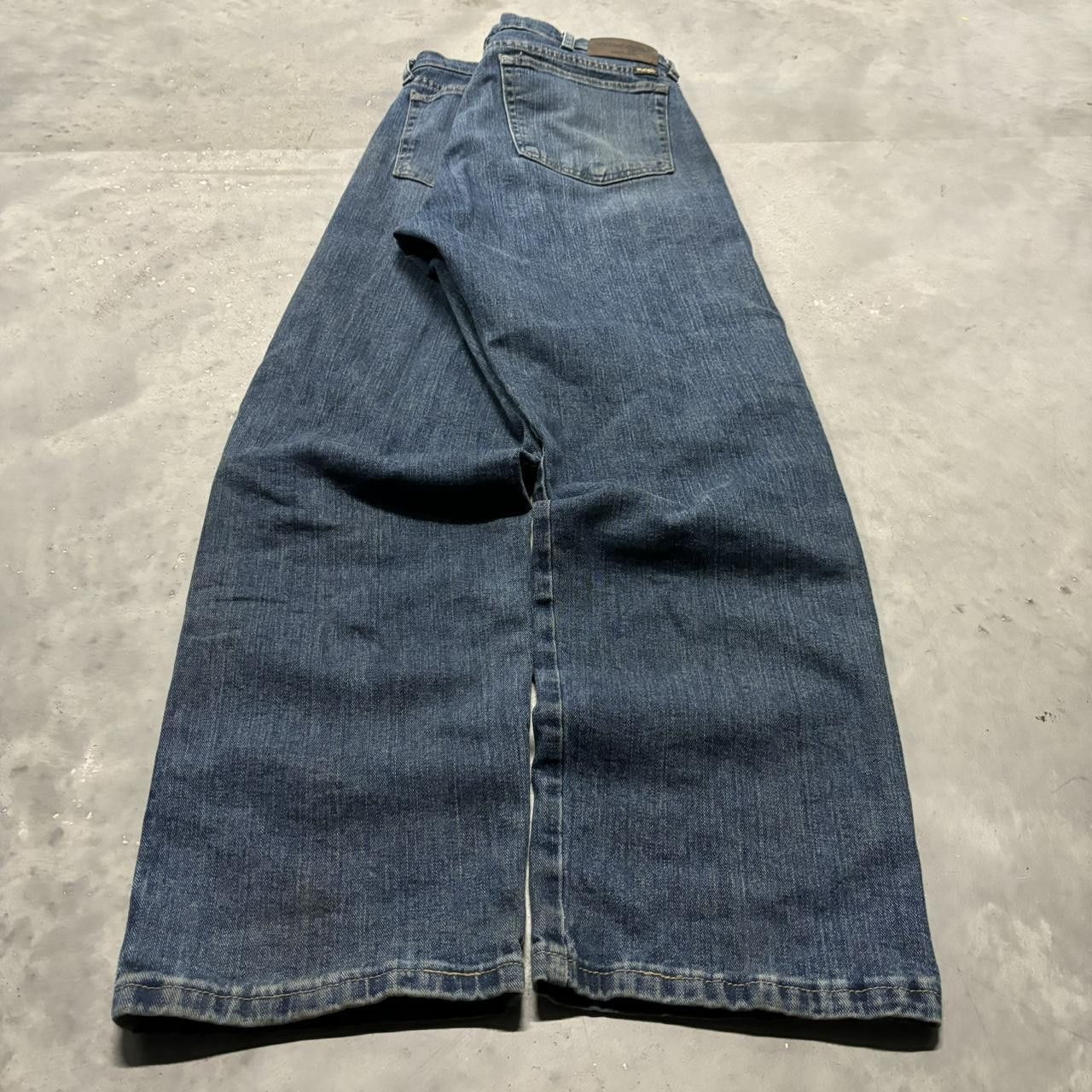 Japanese Brand × Vintage Crazy Vintage Y2K/2000s Grunge Dark Wash Denim Jeans! Size US 34 / EU 50 - 4 Thumbnail