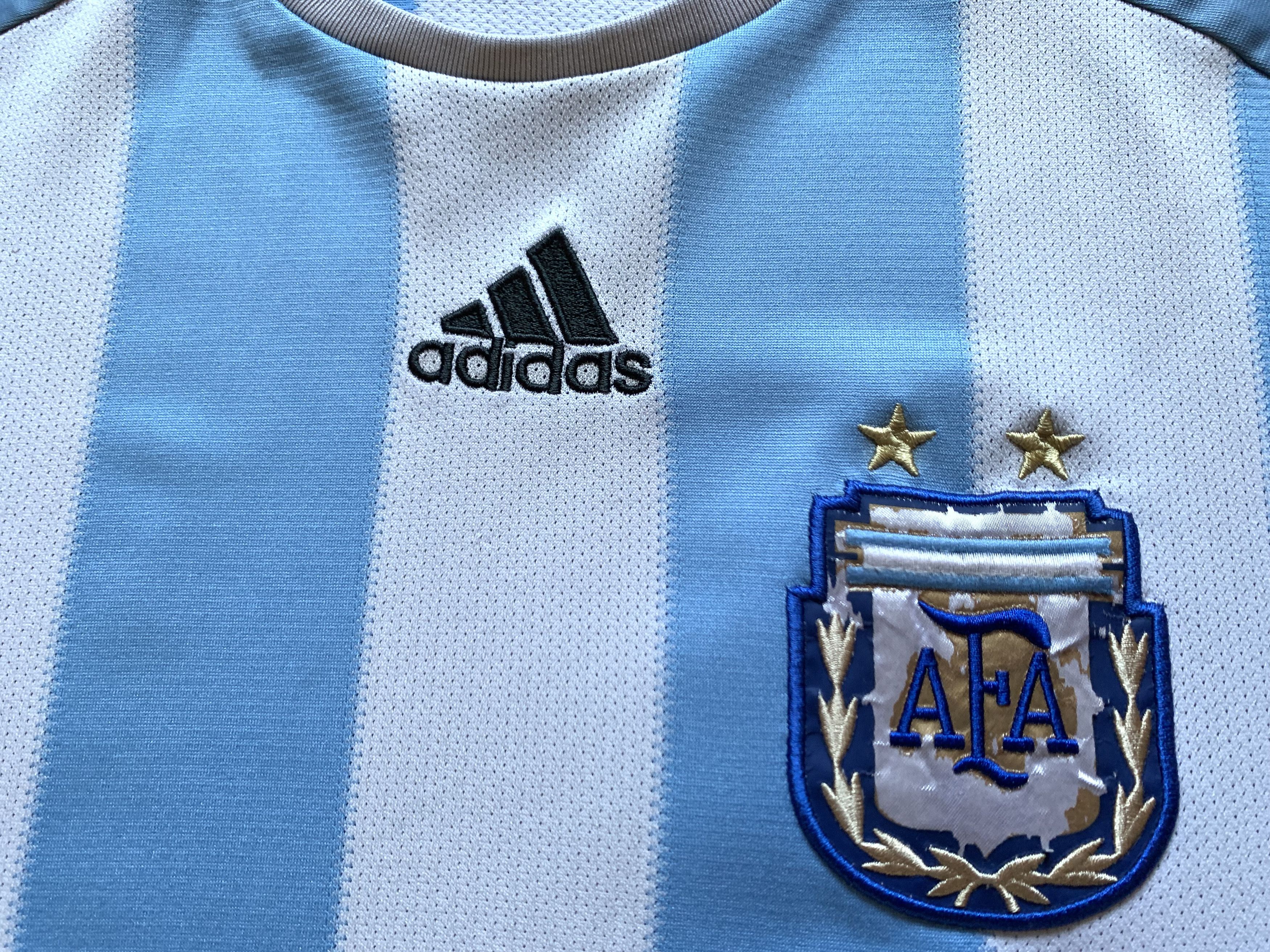 Adidas × Vintage Vintage Adidas Argentina Football Shirt Striped Climacool Size US L / EU 52-54 / 3 - 6 Thumbnail