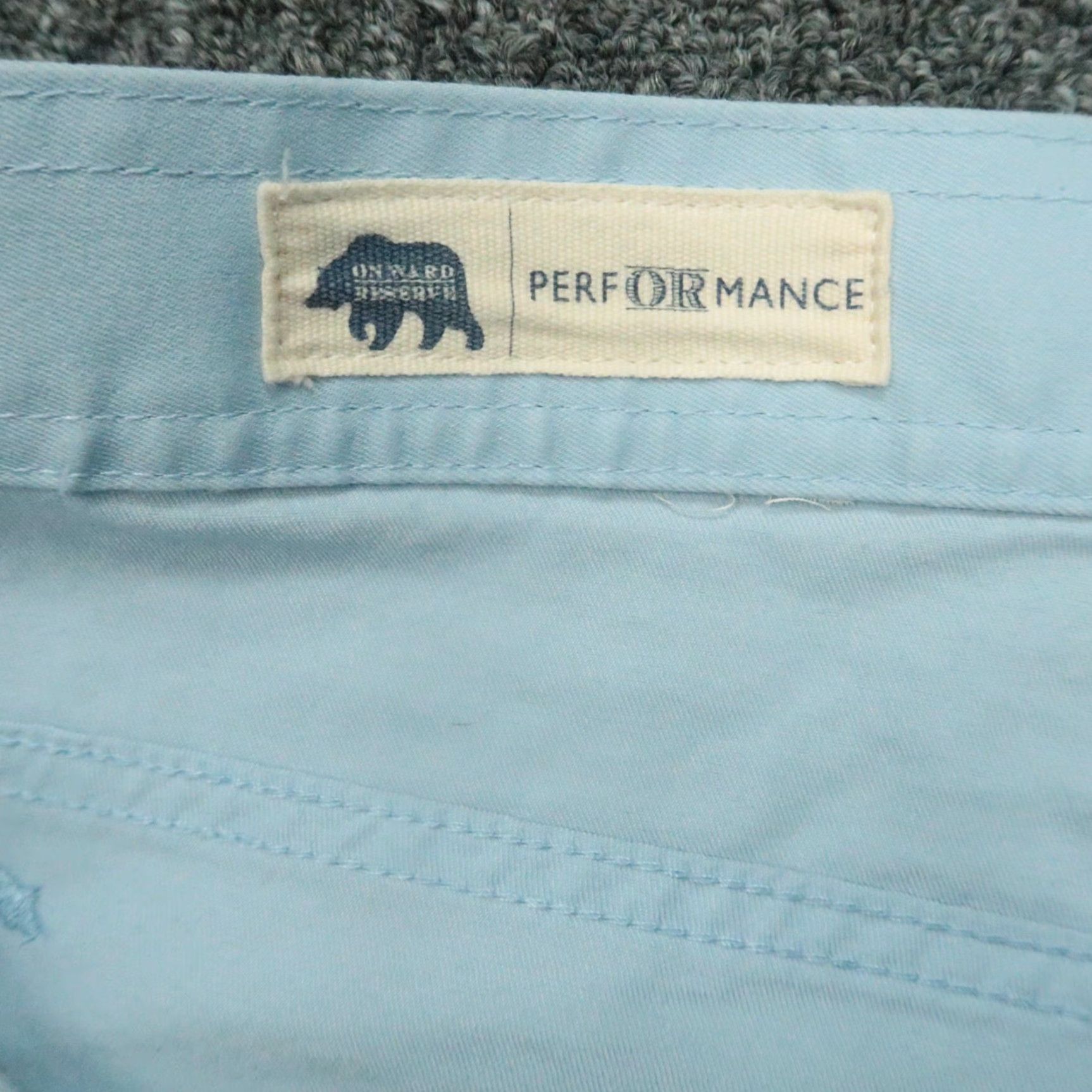 Vintage Onward Reserve Pants Men 40x32 Blue Chino Trousers Stretch Flat Front 5-Pocket Regular Inseam 32 Size US 40 / EU 56 - 4 Thumbnail