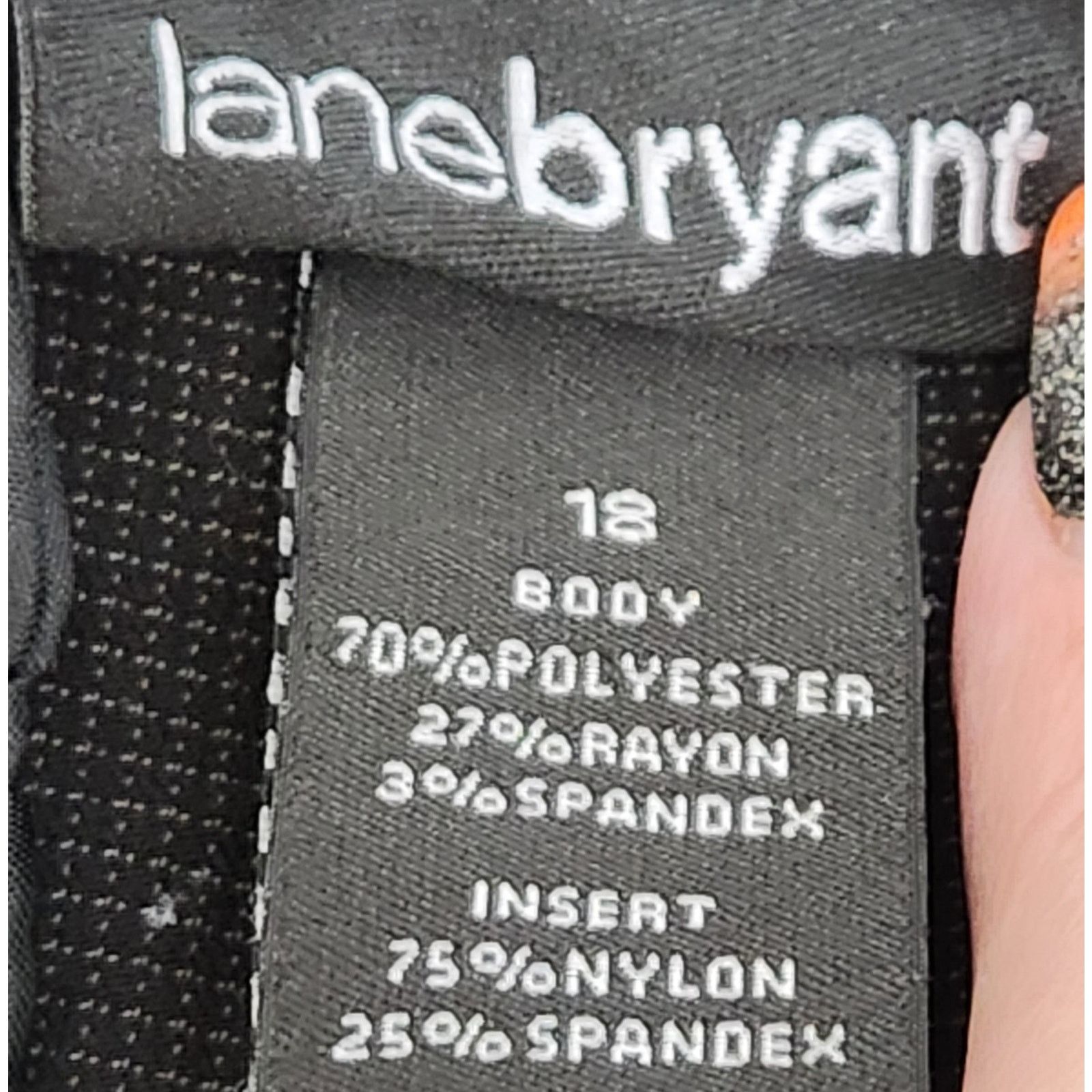 Other Lane Bryant Black Flat Front Slashed Pockets Ankle Pants 18 Size 40" / US 18 - 4 Thumbnail