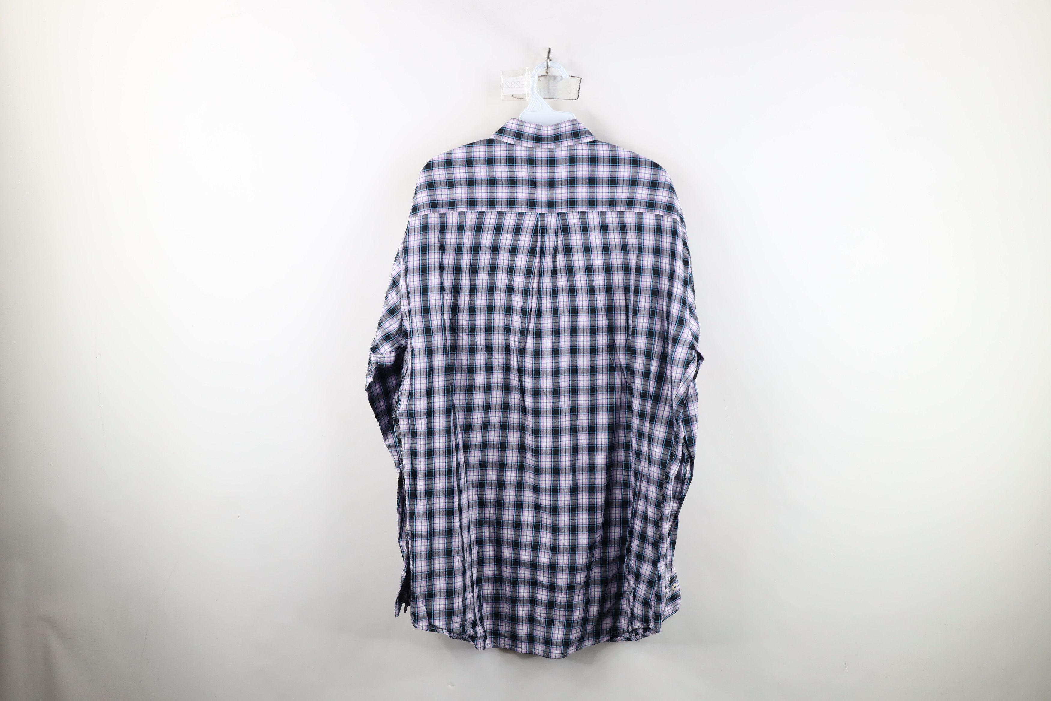 Peter Millar Peter Millar Cotton Collared Button Down Shirt Purple Plaid Size US L / EU 52-54 / 3 - 10 Thumbnail