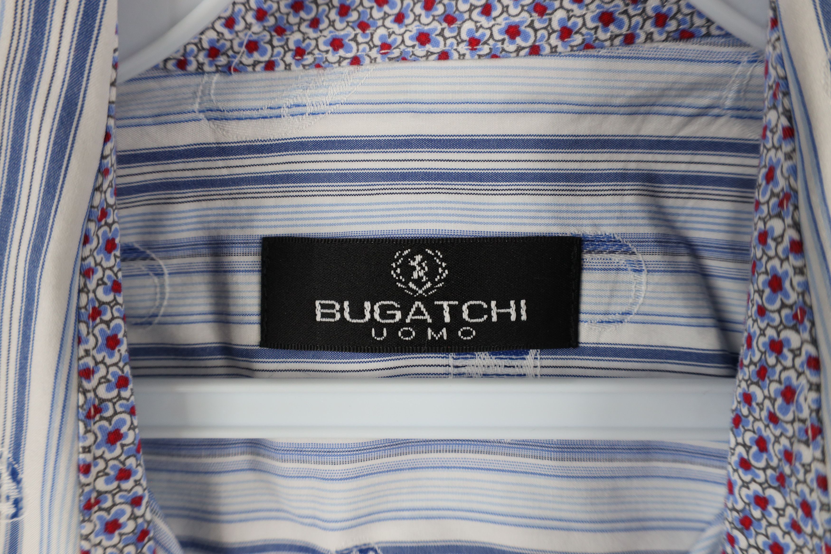Vintage Bugatchi Uomo Paisley Flower Flip Cuff Collared Button Shirt Size US M / EU 48-50 / 2 - 8 Thumbnail