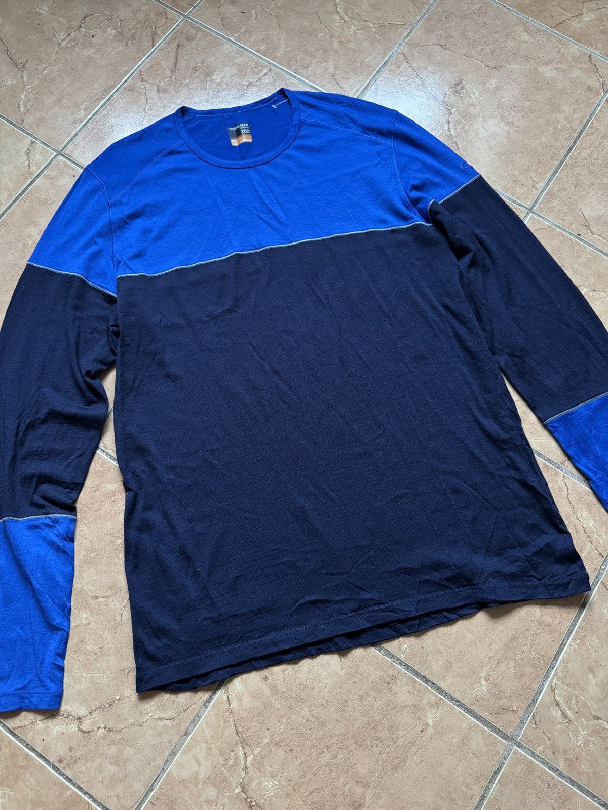 Icebreaker Icebreaker Merino 200 Blue Double Color Hiking LS tee shirt Size US XL / EU 56 / 4 - 1 Thumbnail