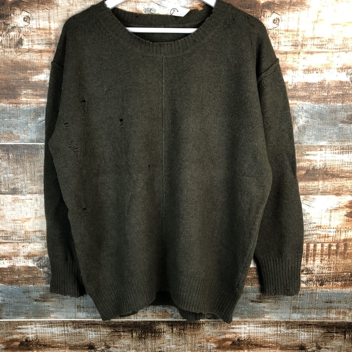 Vintage Muse Green ripped vintage Knitwear #A1648 Size US M / EU 48-50 / 2 - 3 Thumbnail