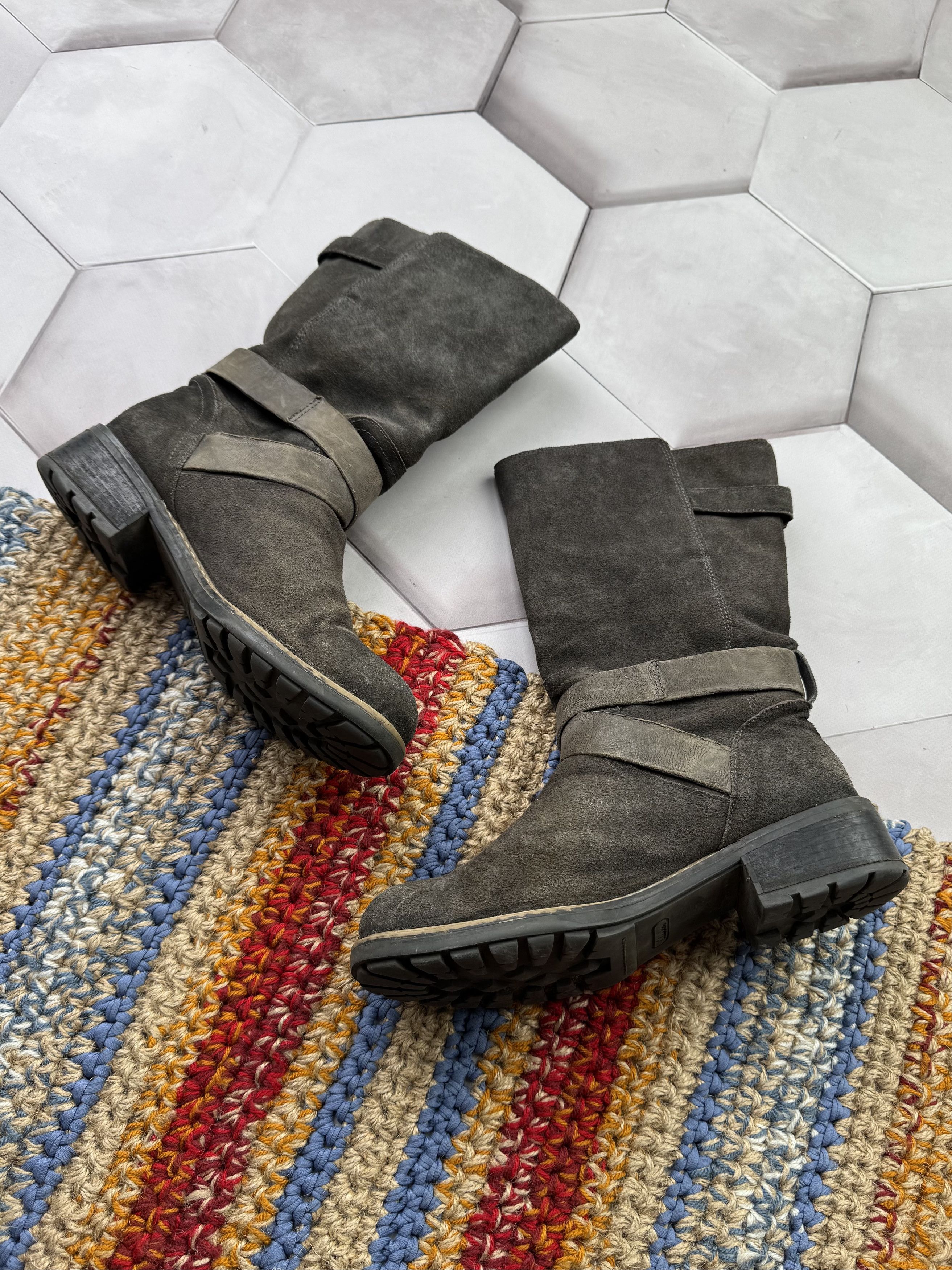 Japanese Brand Vintage Suede Boots With Straps (E4) Size US 7.5 / IT 37.5 - 4 Thumbnail