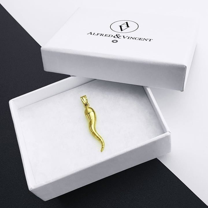 Other Italian Horn Corno Evil Eye Charm Pendant in 14k Yellow Gold Size ONE SIZE - 1 Thumbnail