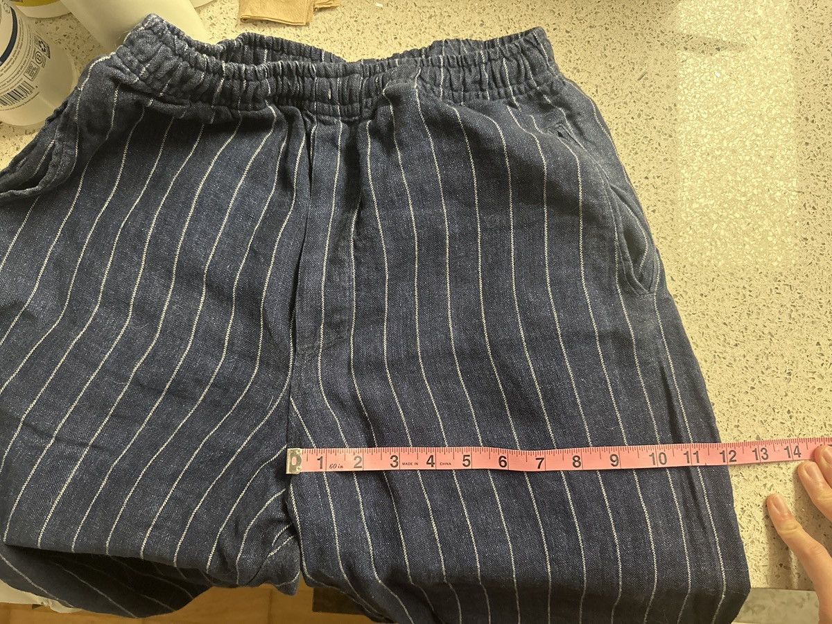 L.E.J London L.E.J Navy Stripe ORGANIC LINEN ELASTICATED WAIST Size US 32 / EU 48 - 10 Thumbnail