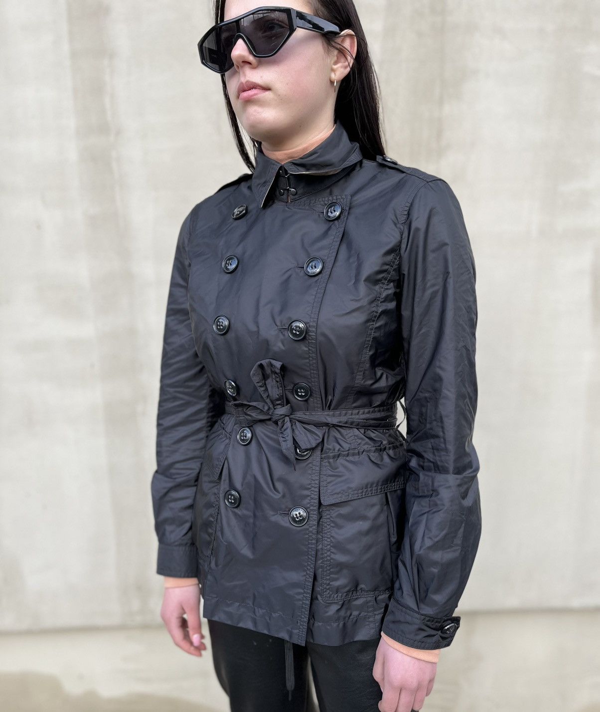 Burberry Burberry Brit Peasdale Short Trench Jacket Nova Check Nylon Size S / US 4 / IT 40 - 11 Thumbnail