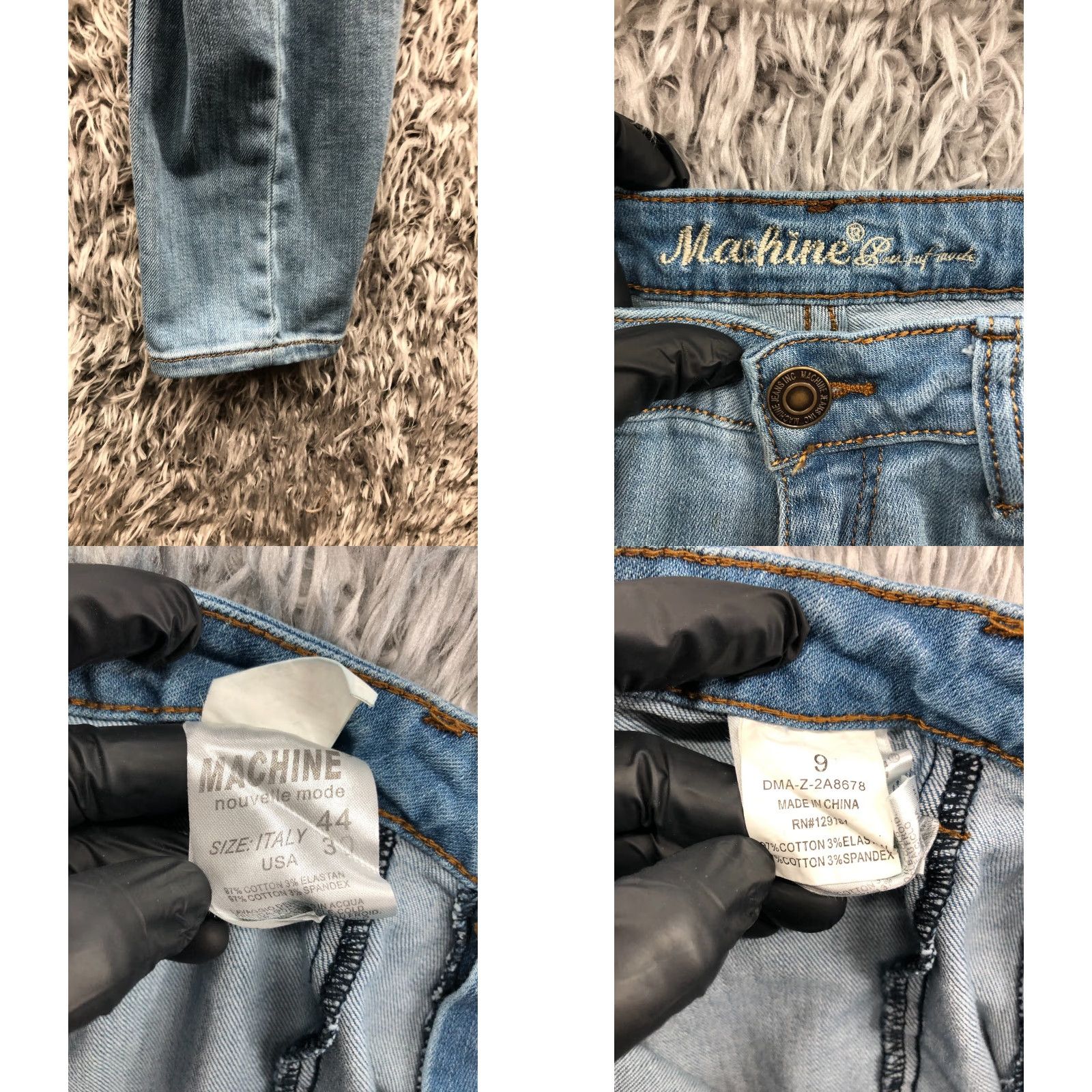 Toy Machine Machine Skinny Jeans Juniors Size 9 Medium Wash Blue 2 Tone Size 30" / US 8 / IT 44 - 8 Thumbnail