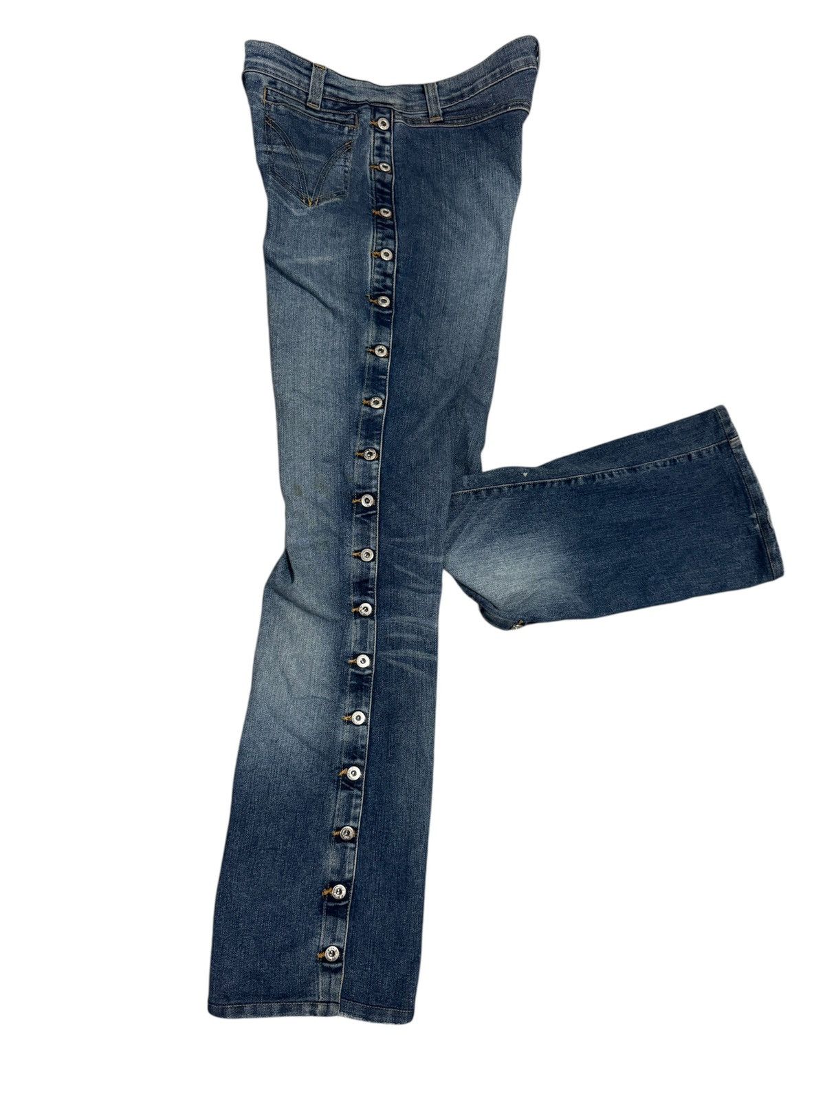 Dolce & Gabbana Y2K 2005 Dolce & Gabbana Side Button Denim Size 29" - 3 Thumbnail