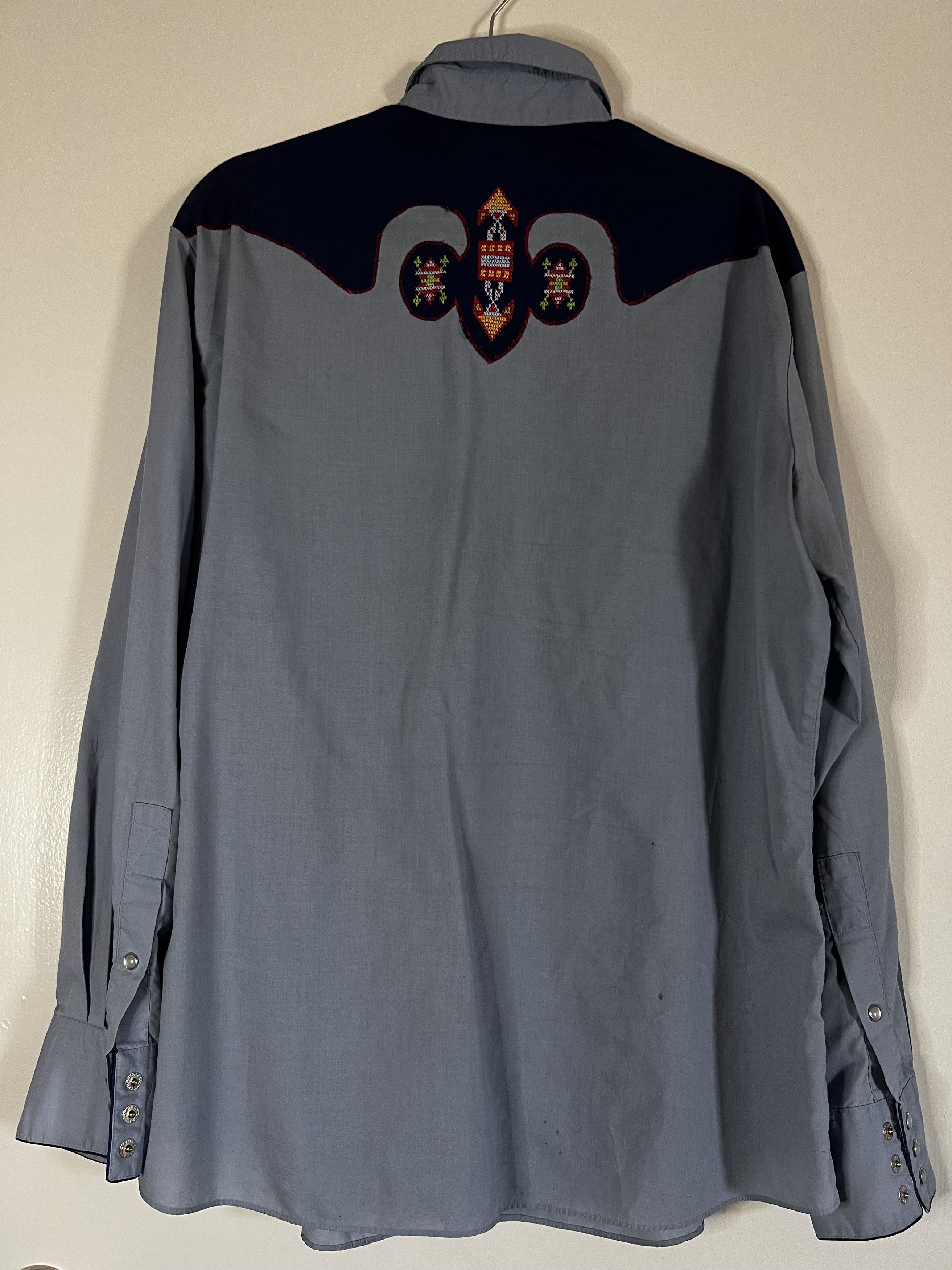 Other × Vintage Vintage Western Native American Pattern Pearl Snap Button Up Size US XL / EU 56 / 4 - 8 Thumbnail