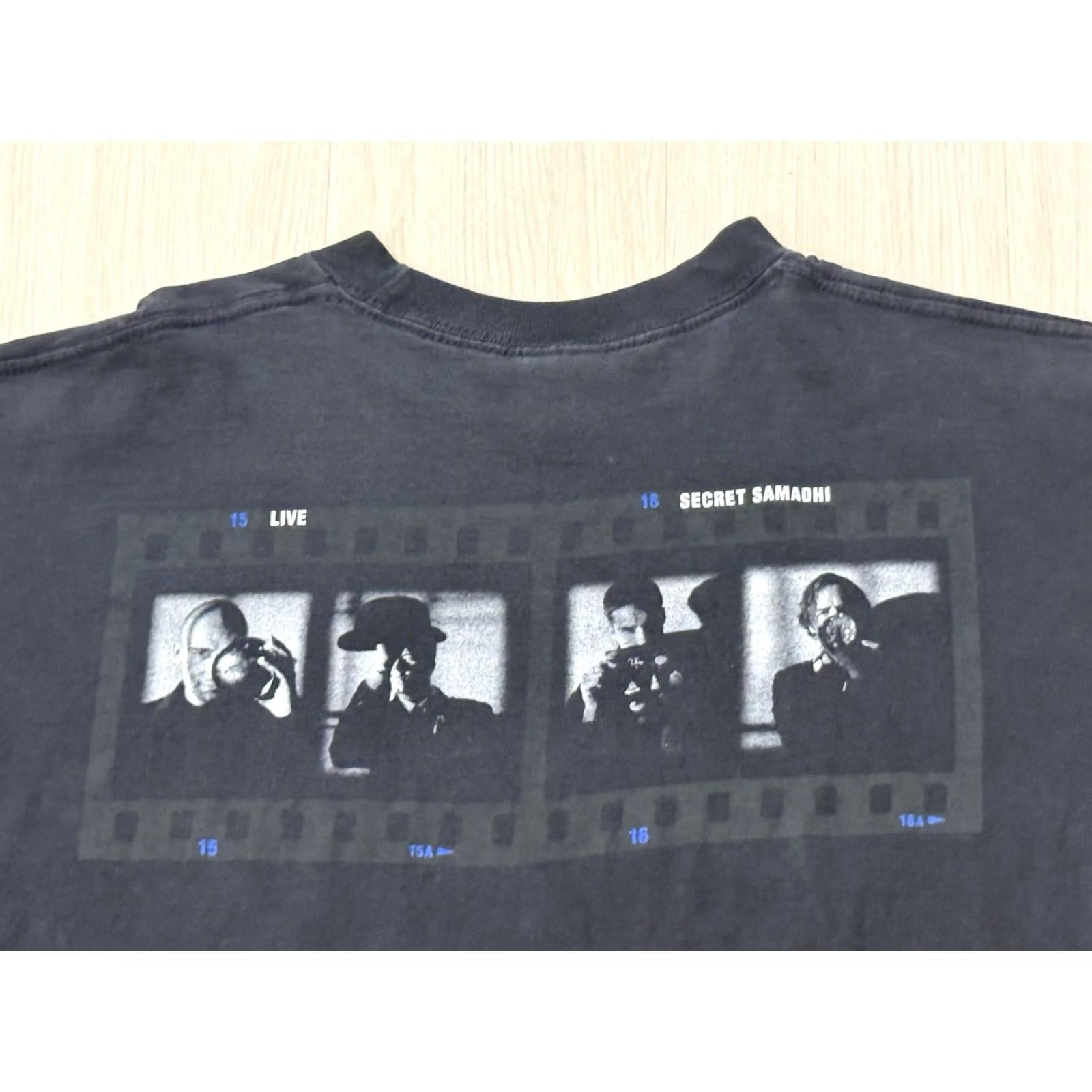 Olive VINTAGE Giant 90s Live Secret Samadhi Shirt L Black Short Sleeve Graphic Print Crew Neck Cotton Size US L / EU 52-54 / 3 - 4 Thumbnail