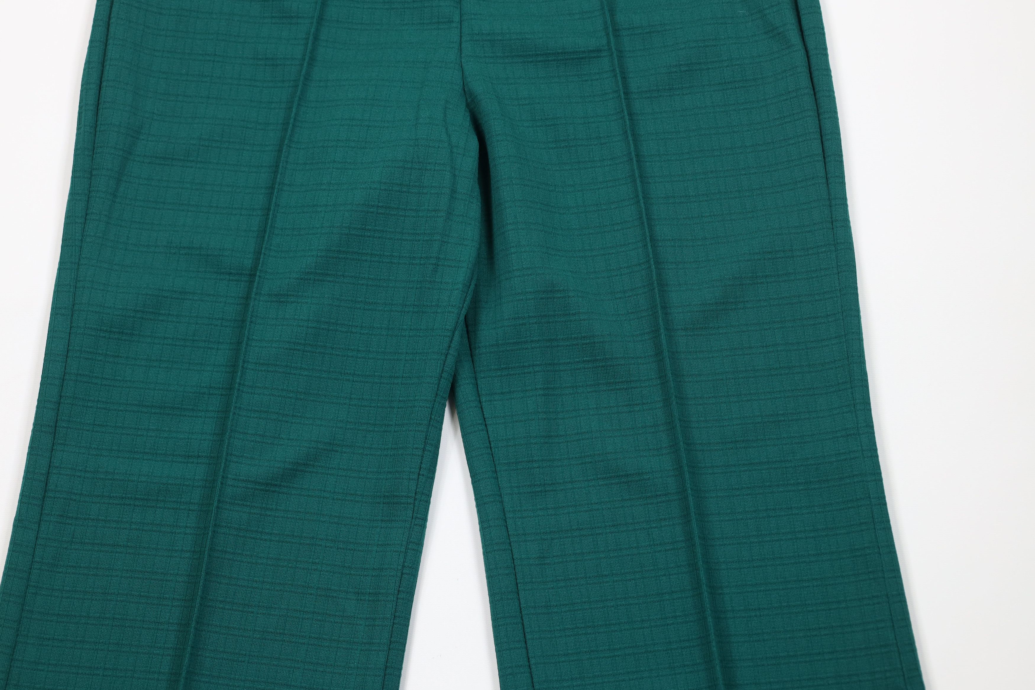 Vintage Vintage 70s Streetwear Knit Bell Bottoms Pants Green USA Size 38" / US 16 / IT 52 - 3 Thumbnail