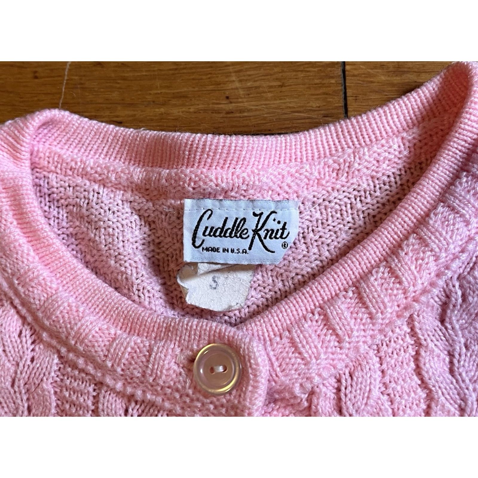 Pinko VINTAGE Cuddle Knit Cardigan Sweater Women’s Small Pink Cottagecore Granny 80s Size S / US 4 / IT 40 - 3 Thumbnail