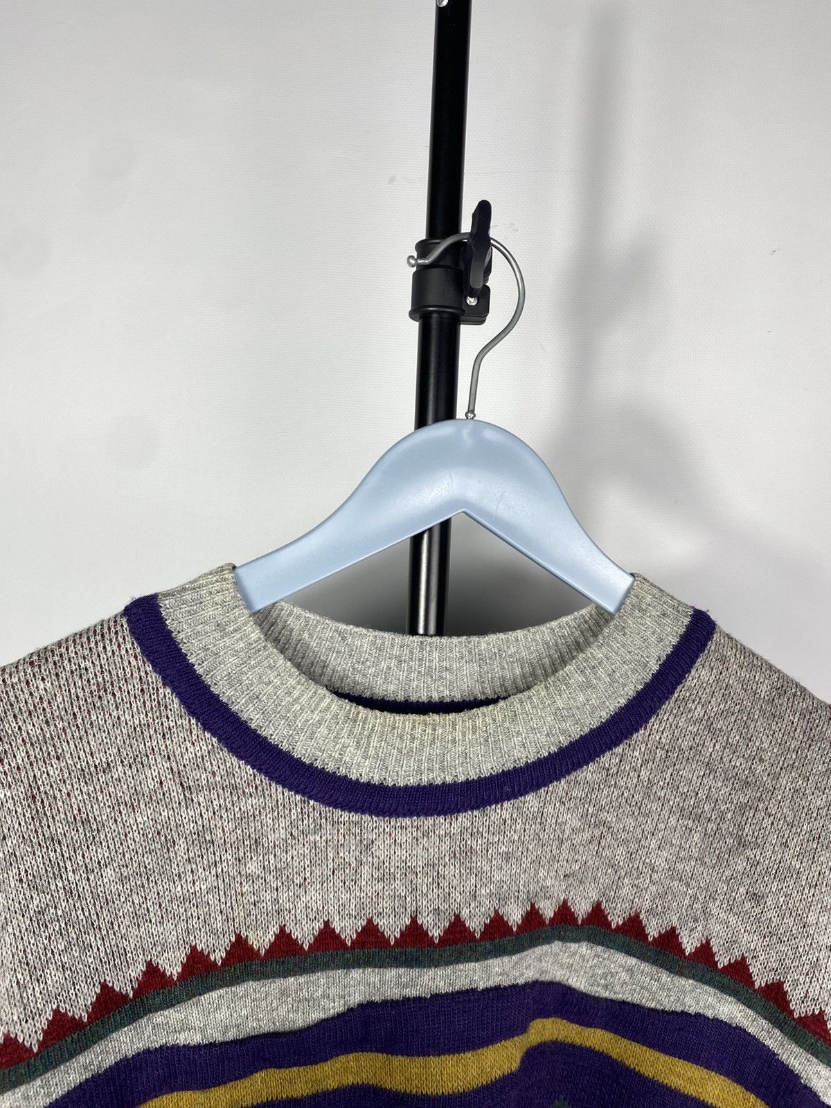 Adidas × Vintage Adidas vintage patterned knitted sweater 90s jumper Size US L / EU 52-54 / 3 - 9 Thumbnail
