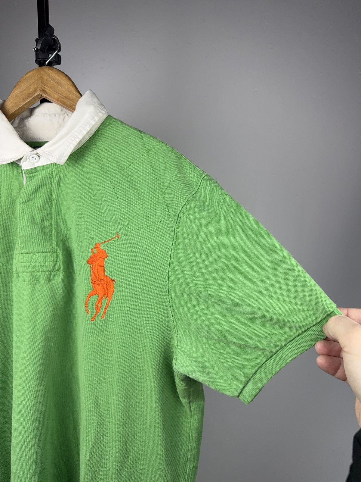 Polo Ralph Lauren 90s Retro Polo Ralph Lauren Big Pony Custom Fit Rugby Polo Size US XL / EU 56 / 4 - 6 Thumbnail