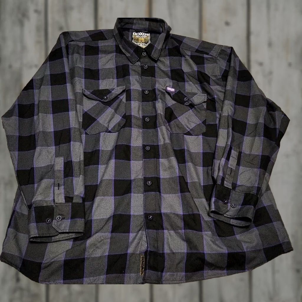 Vintage Dixxon Flannel Co Shirt Men 4XL Button Long Sleeve Purple Plaid The Gift Size US XXL / EU 58 / 5 - 1 Thumbnail