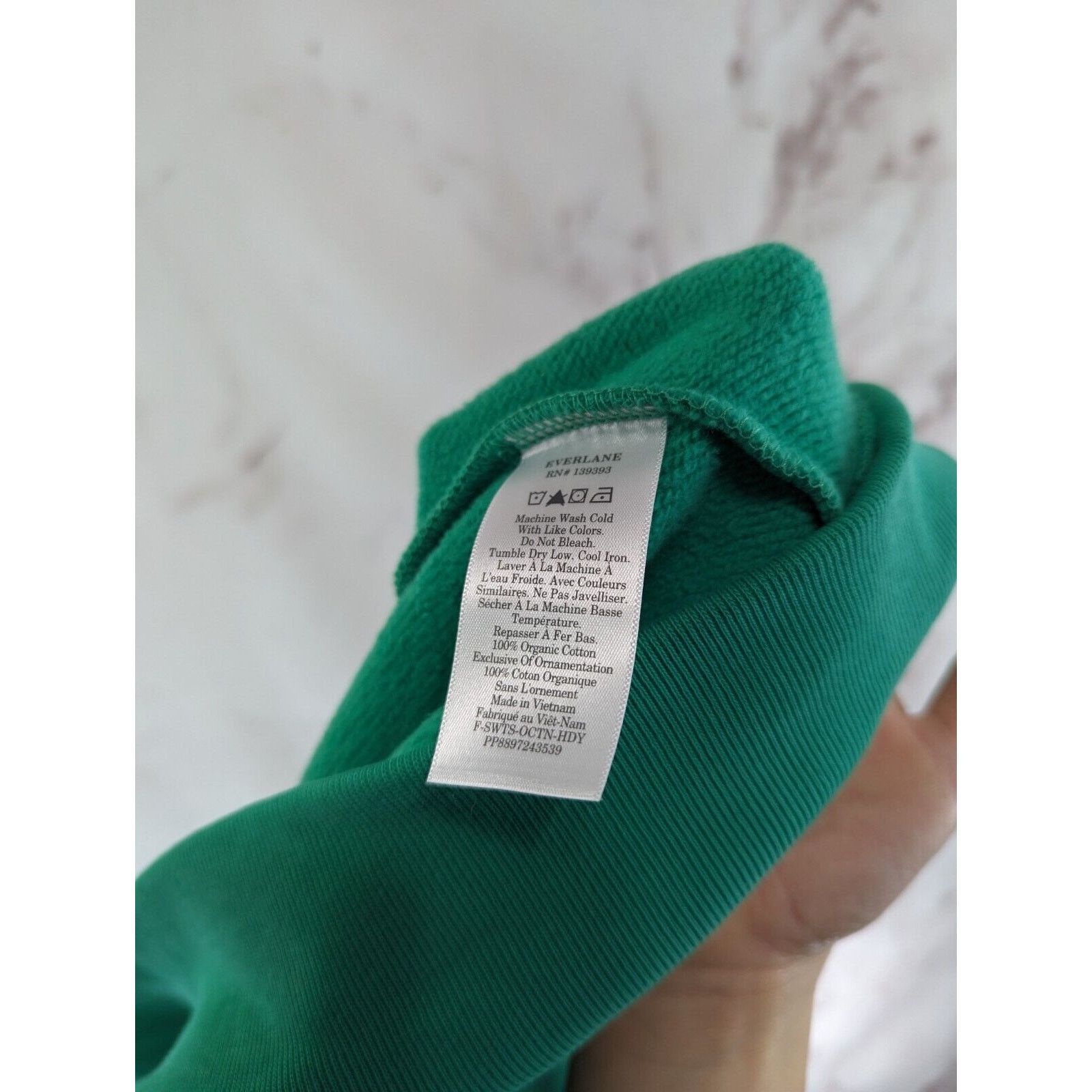 Everlane Everlane Sweatshirt Womens XS Green Track Hoodie Pullover Size XS / US 0-2 / IT 36-38 - 8 Thumbnail