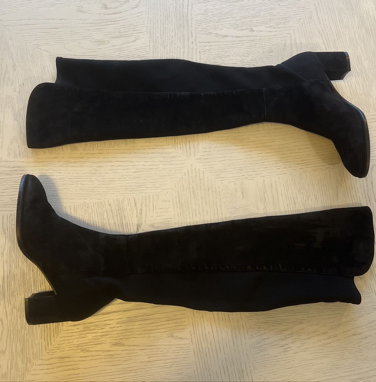 Stuart Weitzman Stuart Whitman Harper 60 black suede boots Size US 7.5 / IT 37.5 - 1 Thumbnail