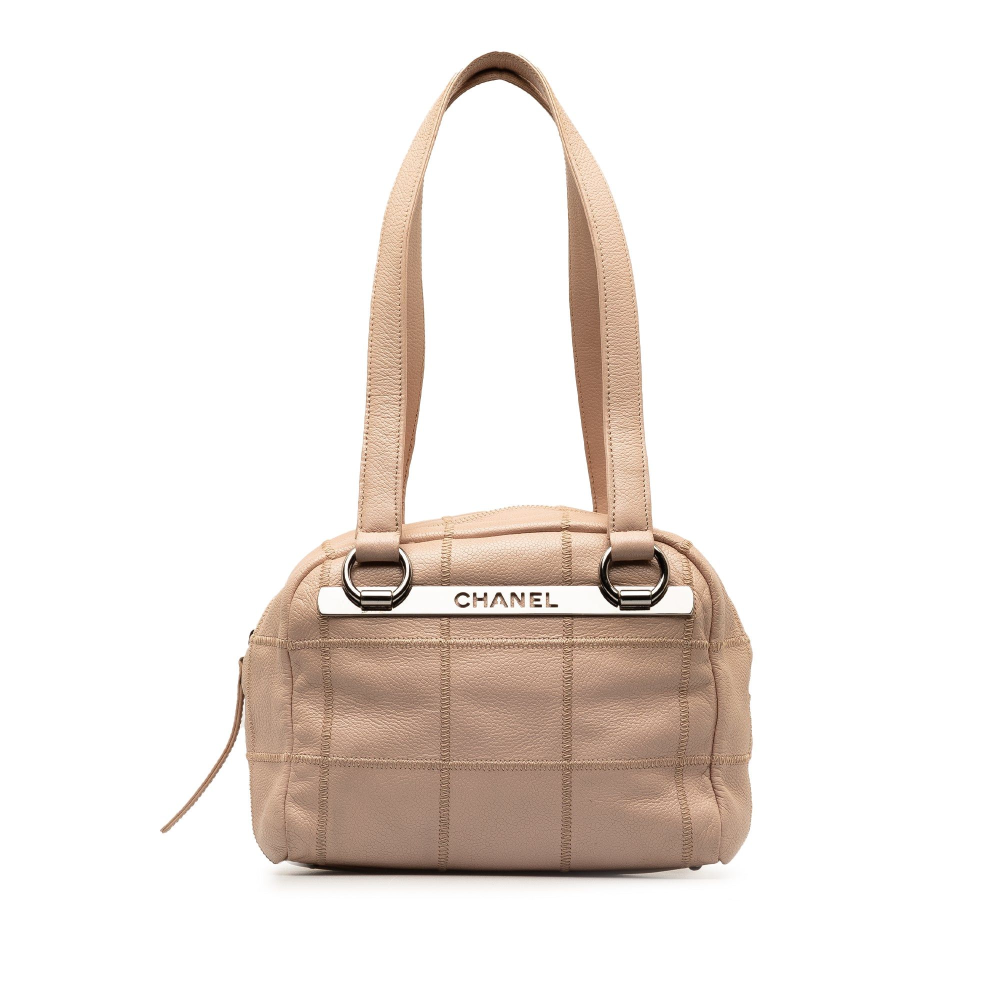 image of Chanel Caviar Choco Bar Handbag in Pink, Women's
