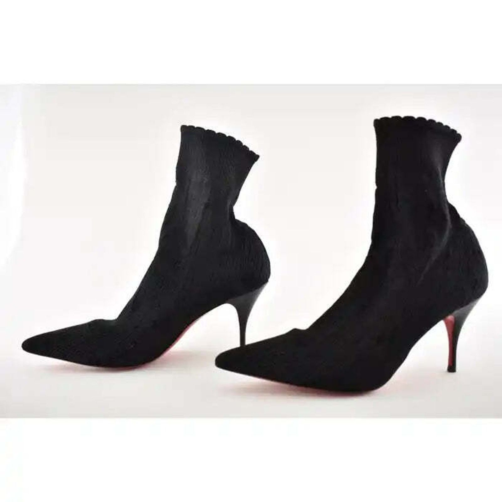 Christian Louboutin Christian Louboutin Sandrine 80 Black Stretch Sock Kitten Size US 6.5 / IT 36.5 - 9 Thumbnail