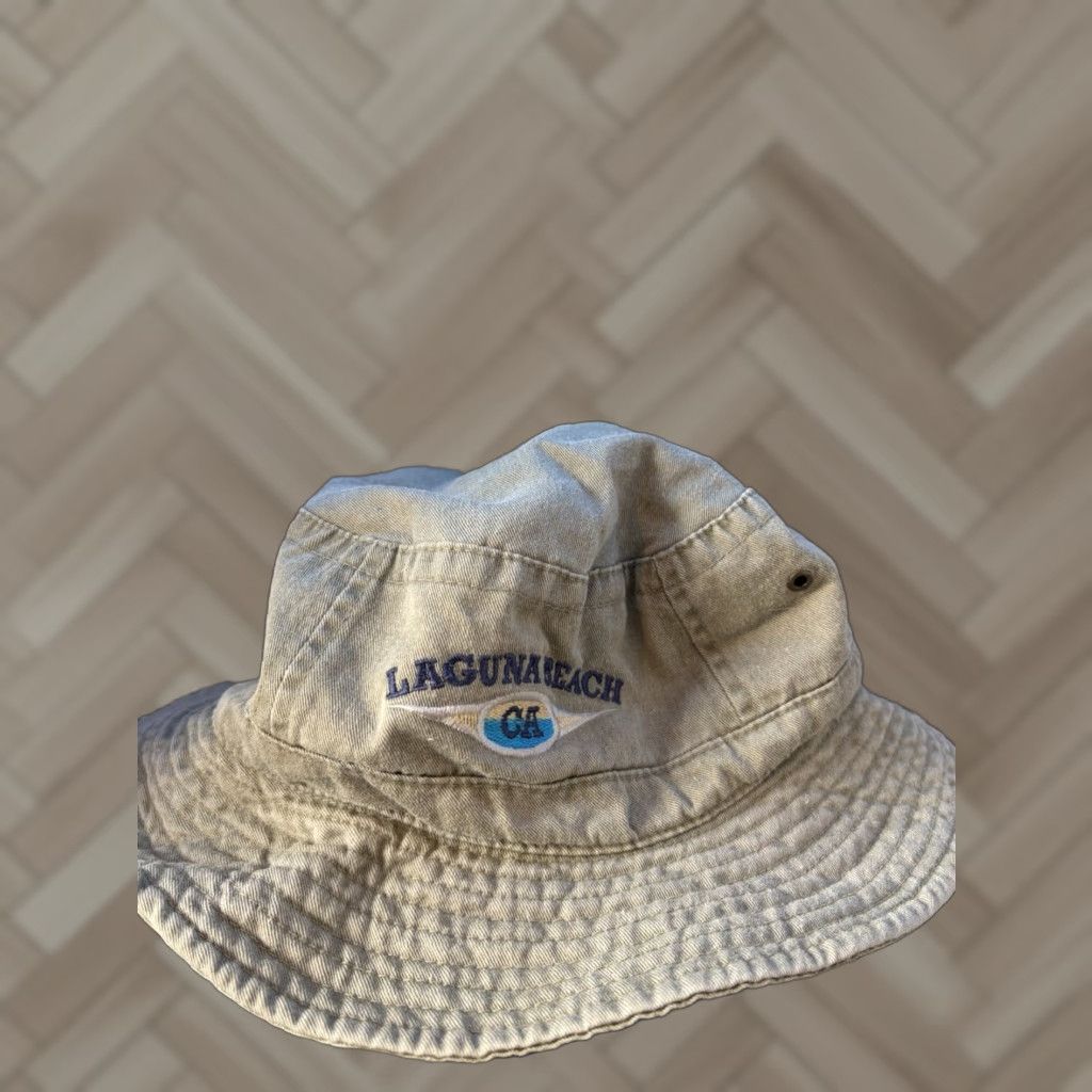Vintage VINTAGE Y2K Bucket Hat Fahrenheit Palm Tree Khaki Small/Medium Men 90s Capstone Vintage Size ONE SIZE - 1 Thumbnail