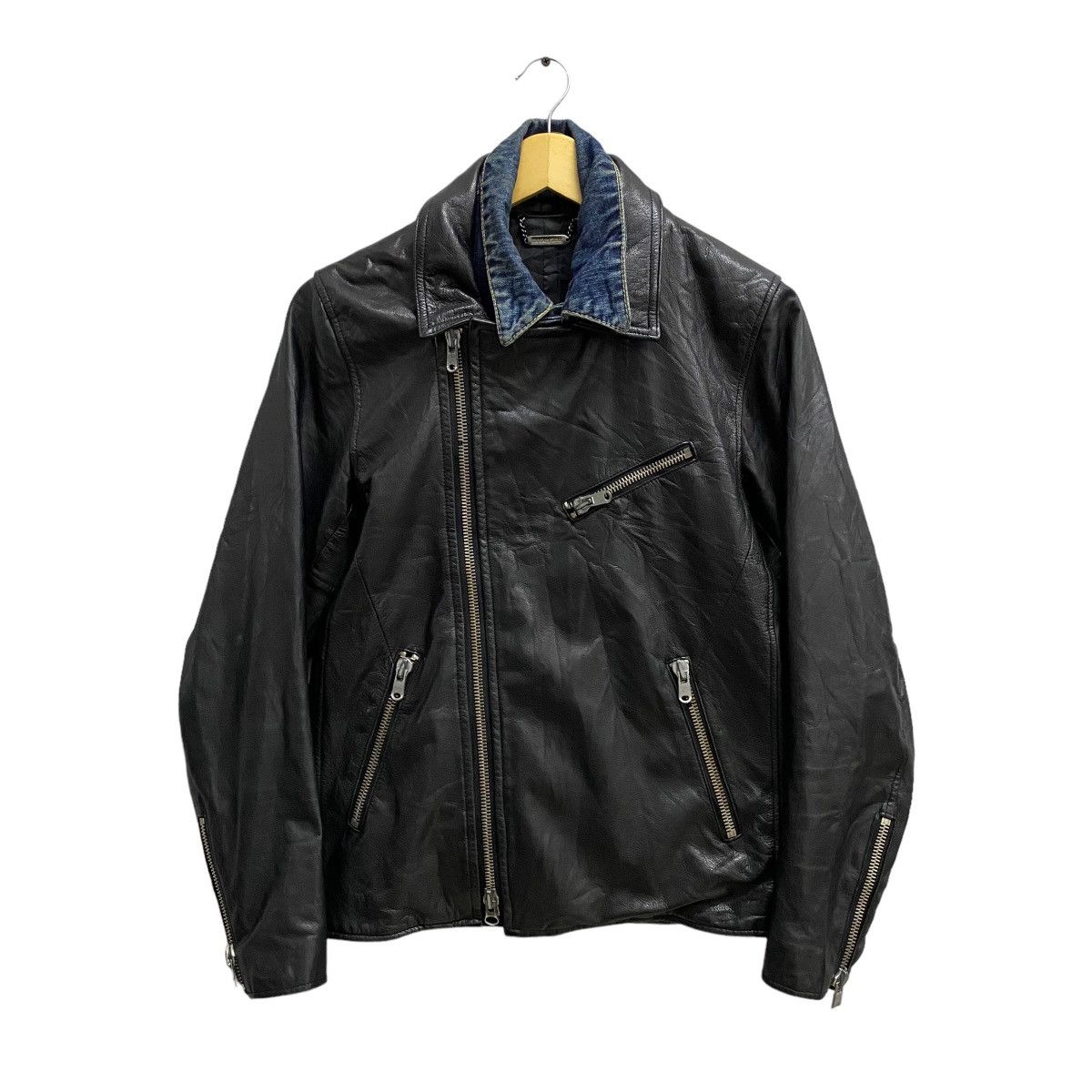 image of Monkey Time Pu Leather Punk Design Size Small in Black, Men's