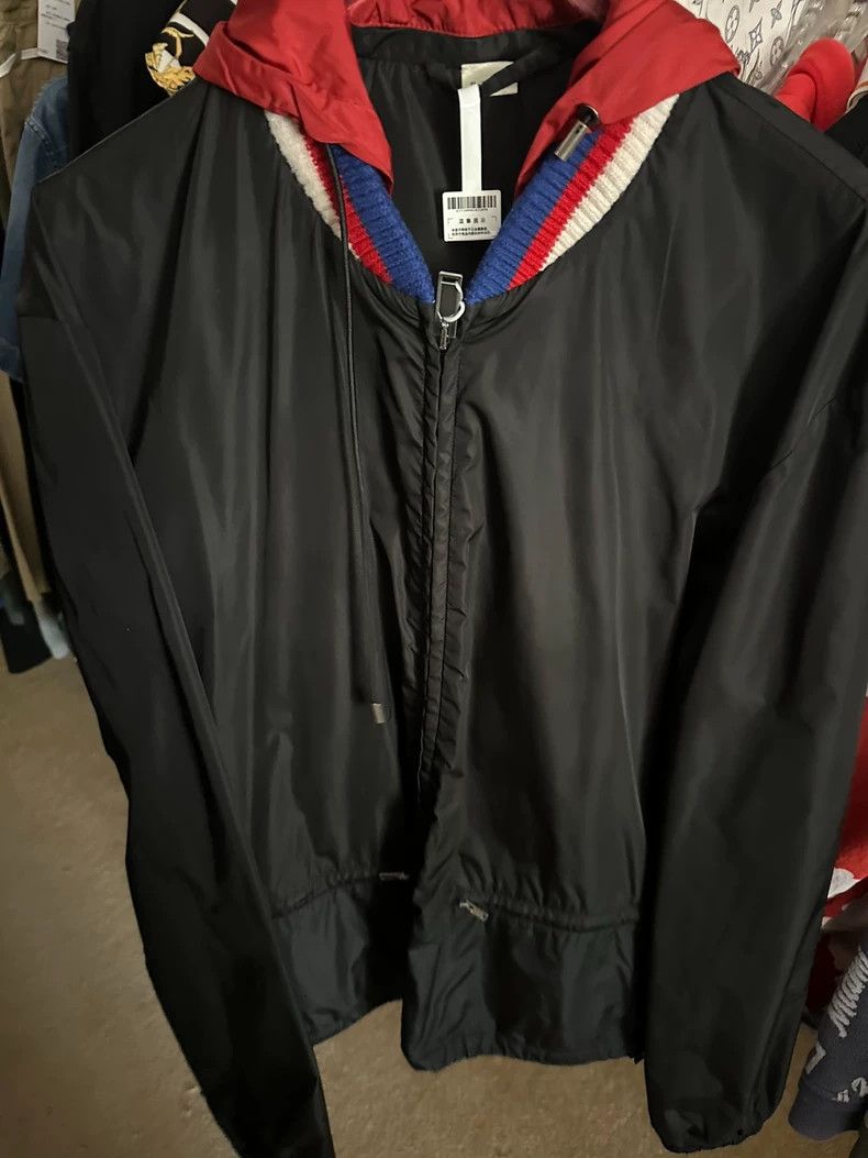 Gucci Gucci Black hooded windbreaker jacket Size US M / EU 48-50 / 2 - 2 Thumbnail