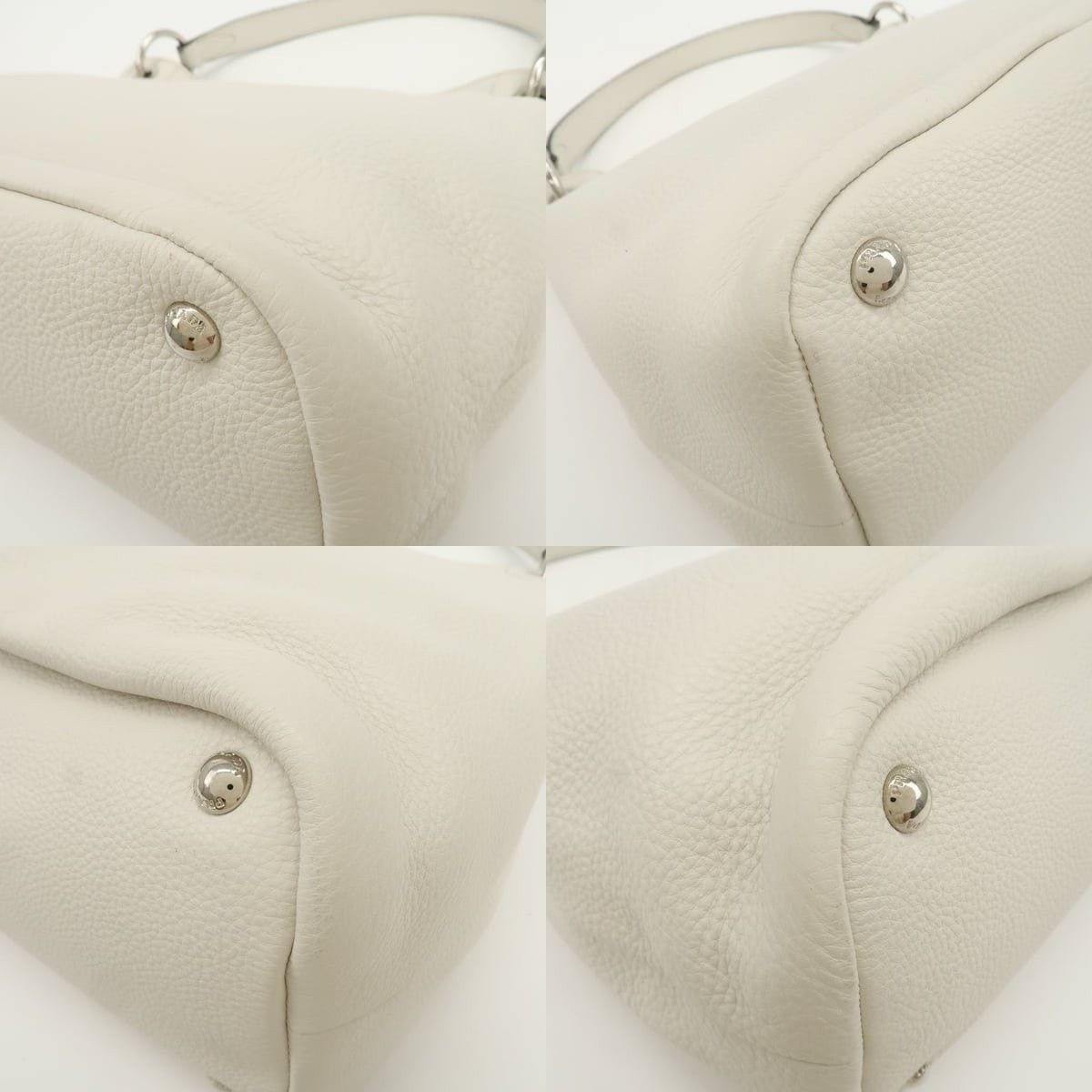Prada Prada Triangle Logo Leather Shoulder Bag White Size ONE SIZE - 5 Thumbnail