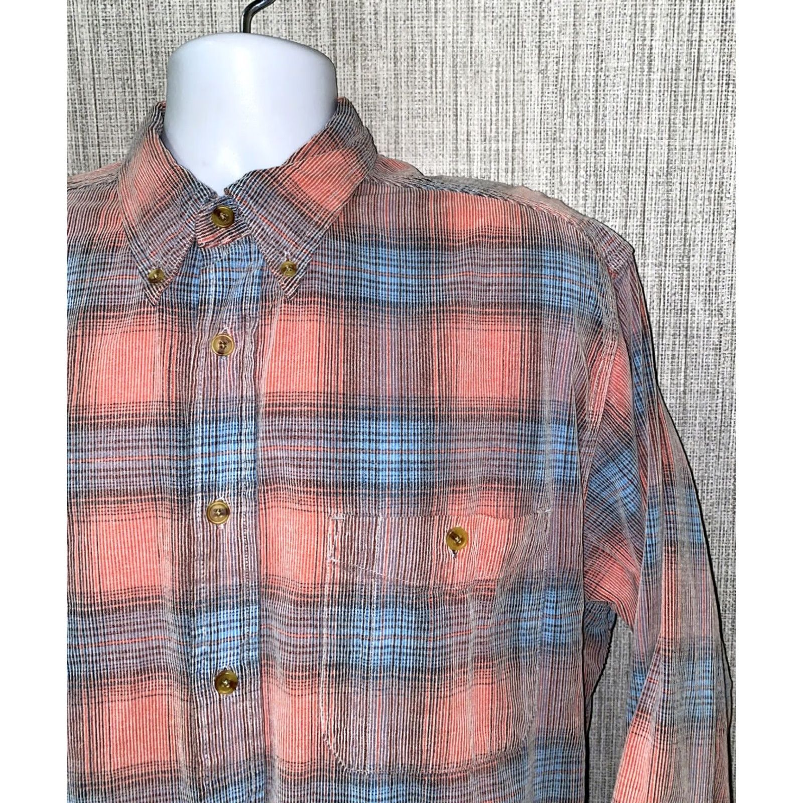 Orvis Orvis Mens Plaid Long Sleeve Button Front Shirt - Size L Size US L / EU 52-54 / 3 - 2 Thumbnail