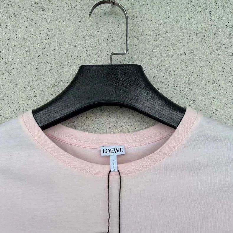 Loewe loewe Pink small logo spliced short sleeve 2506-Nextarrow Size US S / EU 44-46 / 1 - 2 Thumbnail