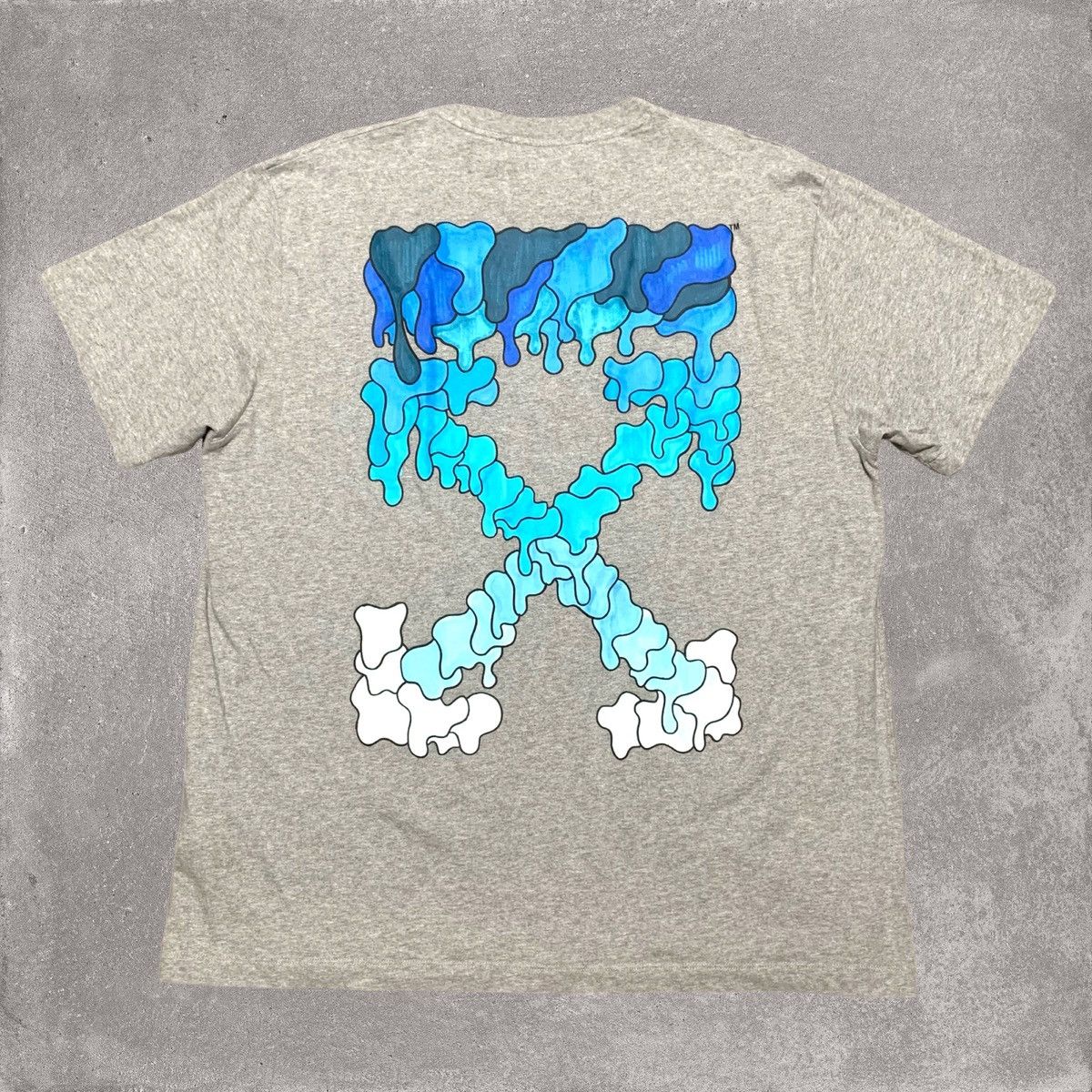 Off-White Off White Large Blue Marker Grey Tee Virgil Abloh Size US L / EU 52-54 / 3 - 1 Thumbnail