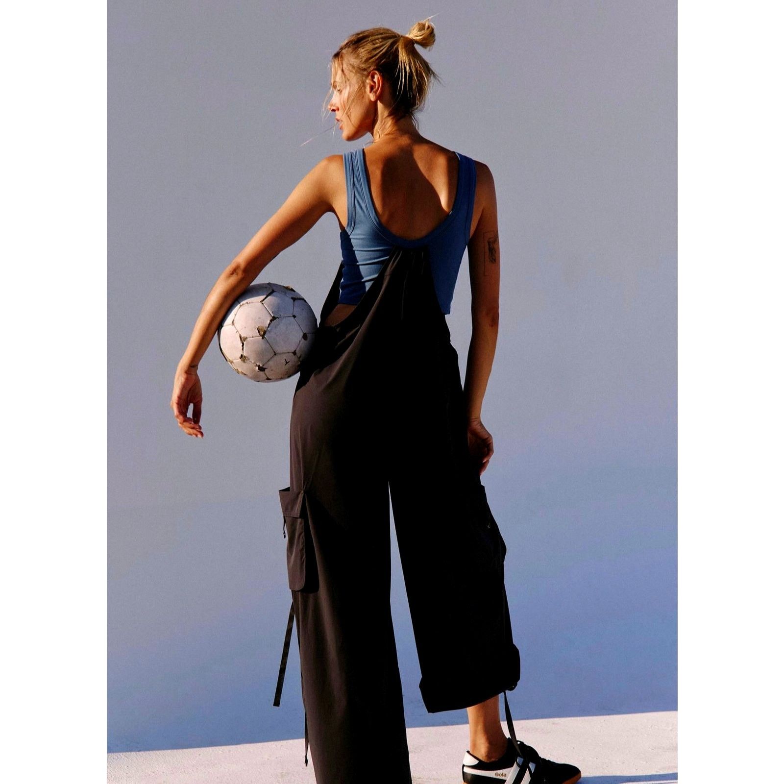 Free People Free People Pathfinder One Piece Jumpsuit Skyline/Black M Size 29" - 3 Thumbnail