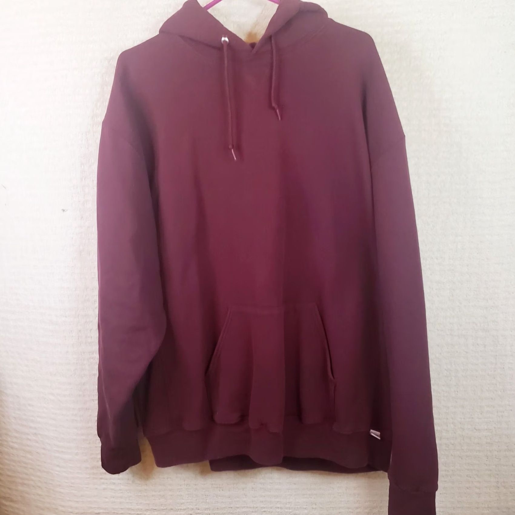 Russell Athletic VINTAGE Russell Athletic Hoodie Men 2XL Maroon Jersey Grunge 90s Pockets Pullover Size US XXL / EU 58 / 5 - 2 Thumbnail