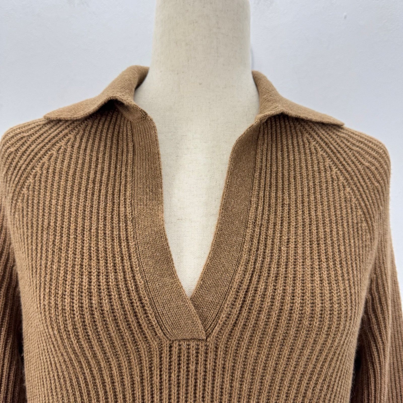 Max Mara NWT Max Mara Mana Knitted Dress Long Sleeve Camel S Luxury Size S / US 4 / IT 40 - 4 Thumbnail