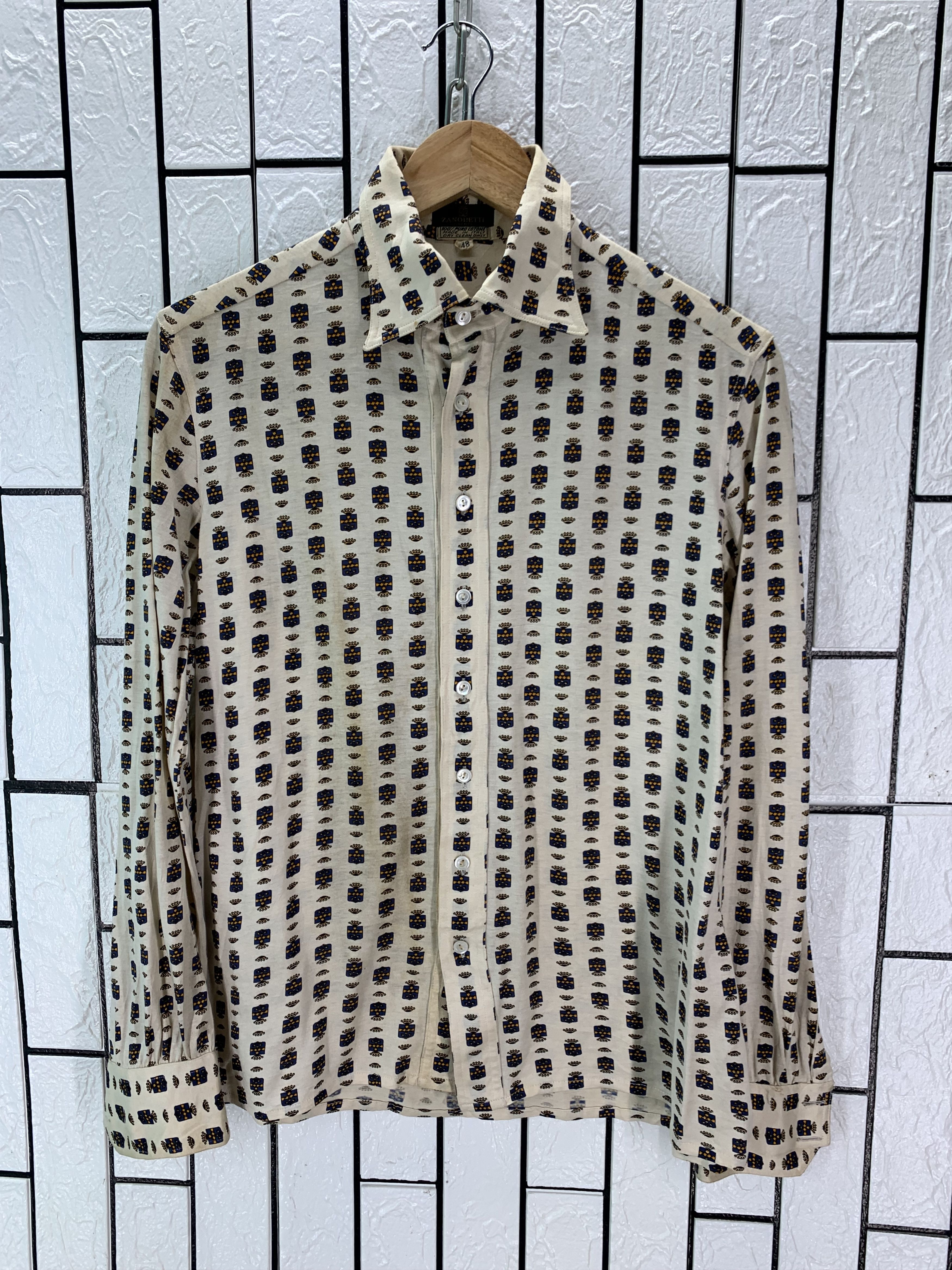 Vintage Vintage Zanobetti Monogram Shirt Button Size US S / EU 44-46 / 1 - 1 Thumbnail