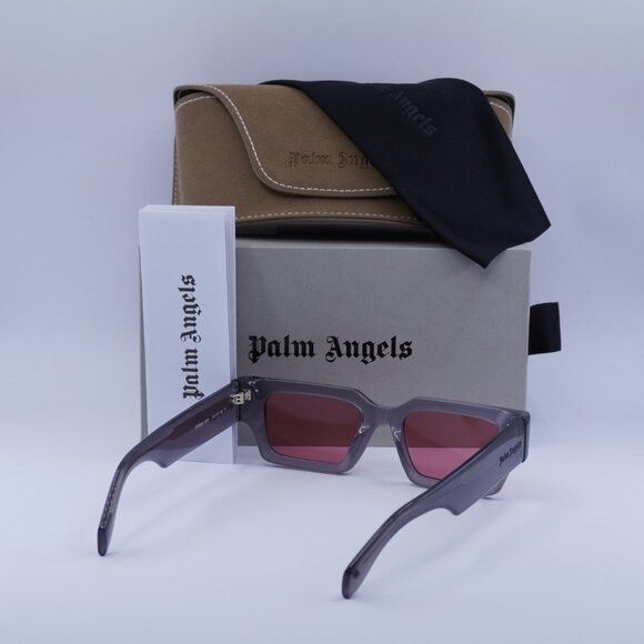 Palm Angels Palm Angels PERI086 HYDE 0921 Sunglasses Grey Rectangle Size ONE SIZE - 11 Thumbnail