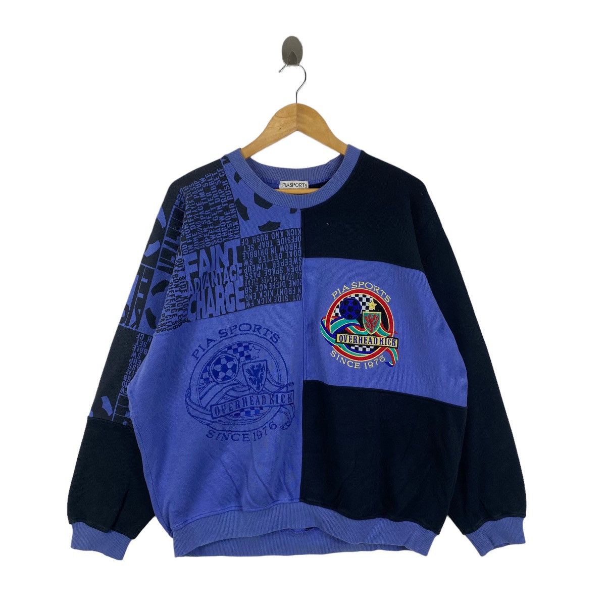 Vintage Vintage PIASPORTS Italian Designer Sweatshirt Pullover Size US XL / EU 56 / 4 - 1 Thumbnail