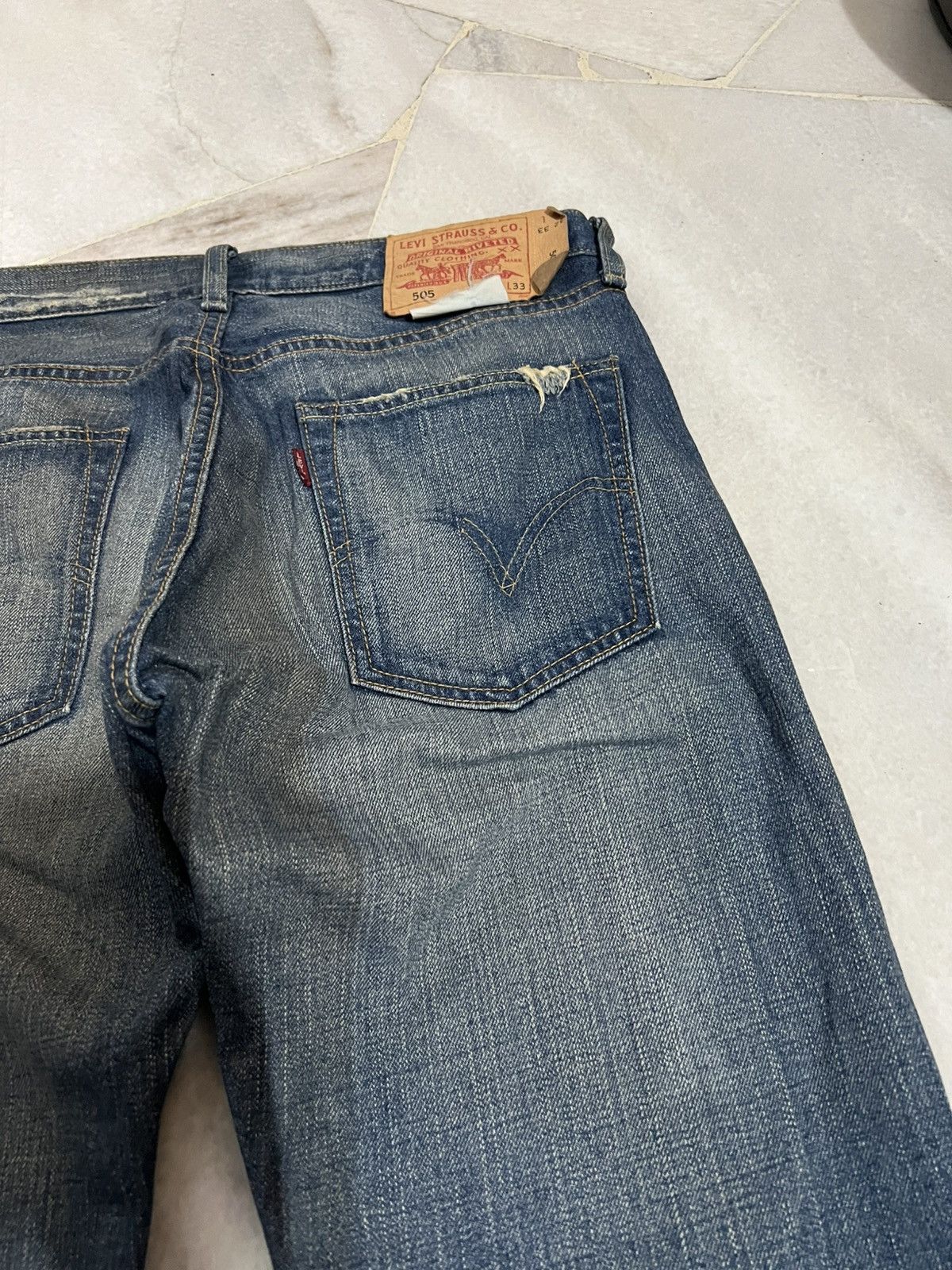 If Six Was Nine × Levi's × Levi's Vintage Clothing 🌈Vintage Levis 505 Distressed Faded Jeans Size US 32 / EU 48 - 12 Thumbnail