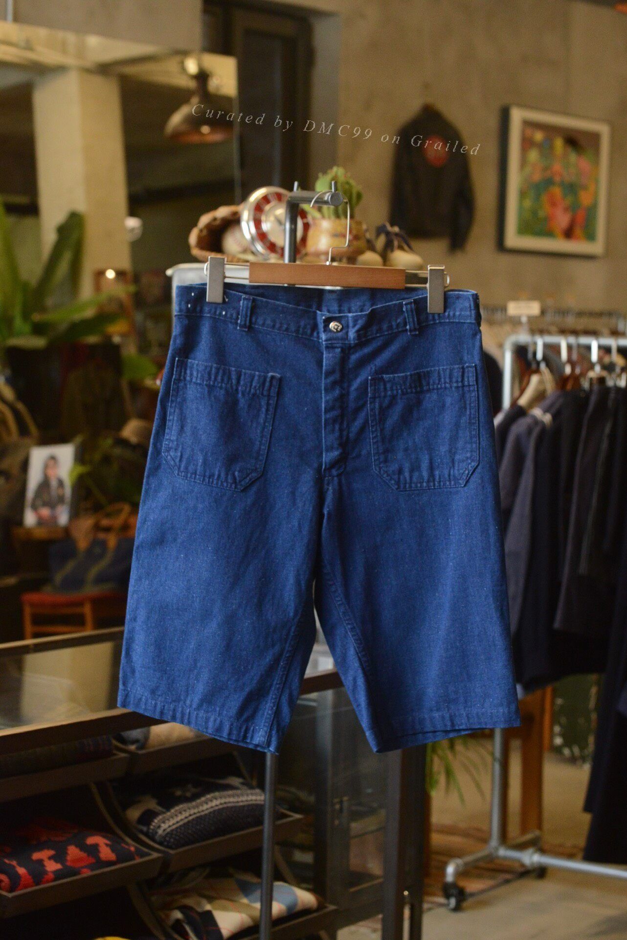 Vintage 70's US Navy Denim Deck Shorts Size US 32 / EU 48 - 1 Thumbnail