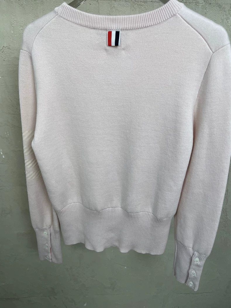 Thom Browne Thom Browne Light pink dolphin wool round neck sweater Size S / US 4 / IT 40 - 6 Thumbnail