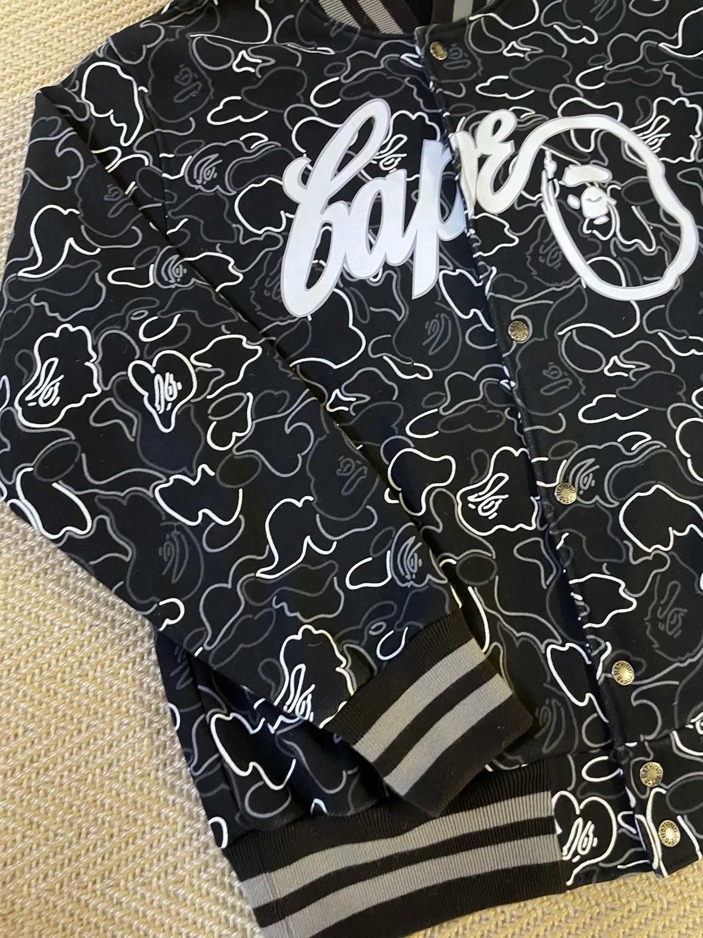Bape BAPE NEON CAMO Vintage Oversized Baseball Jacket M Size US M / EU 48-50 / 2 - 8 Thumbnail