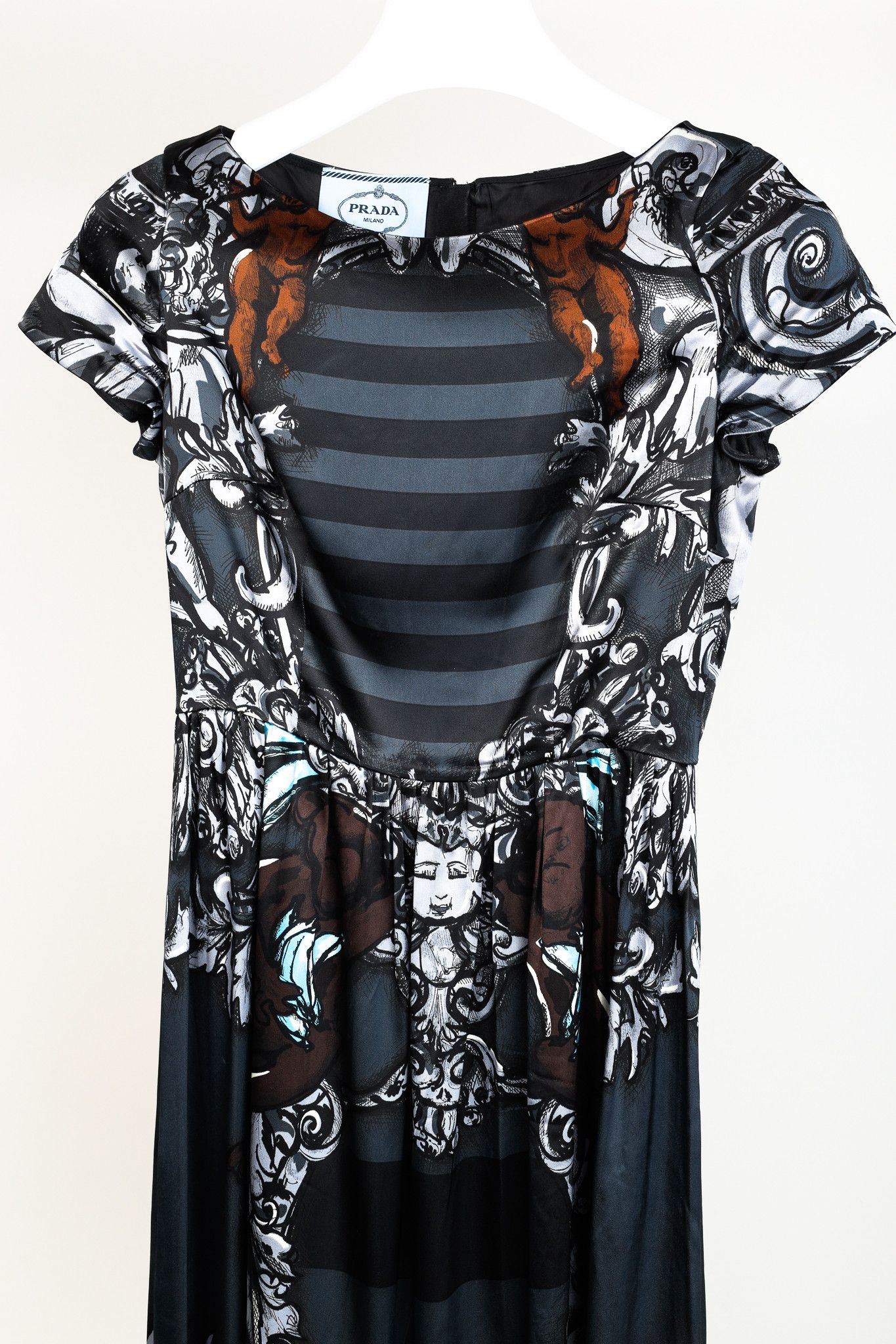 Prada Prada SS/11 Baroque Cherub Striped Dress Size XS / US 0-2 / IT 36-38 - 8 Thumbnail